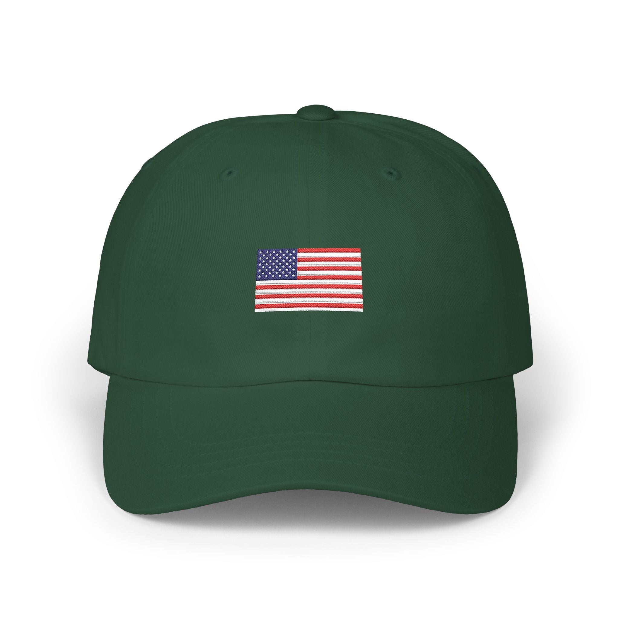Embroidered American Flag Dad Cap — Classic Patriotic Baseball Hat Printify