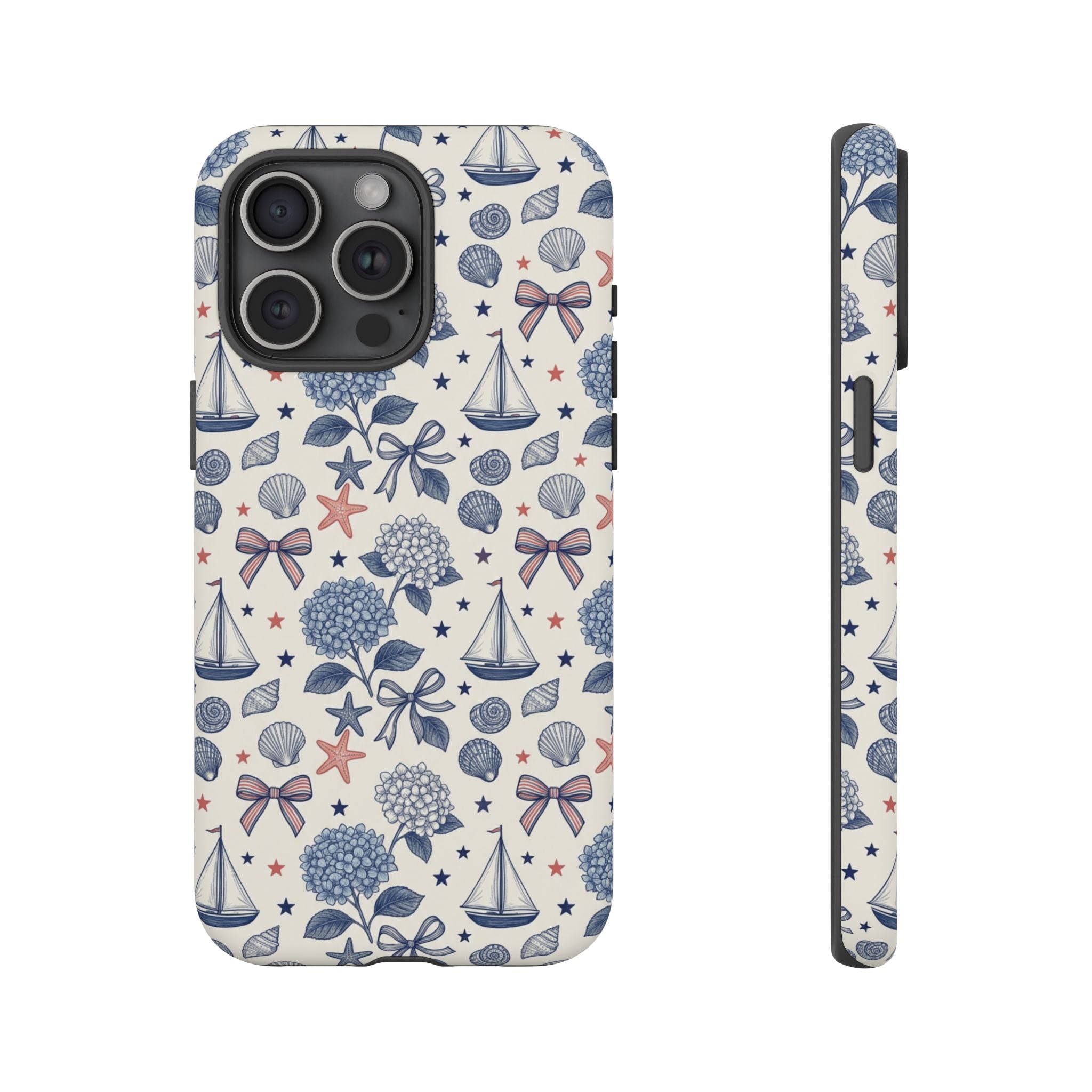 Coastal Americana Hydrangea Phone Case Printify