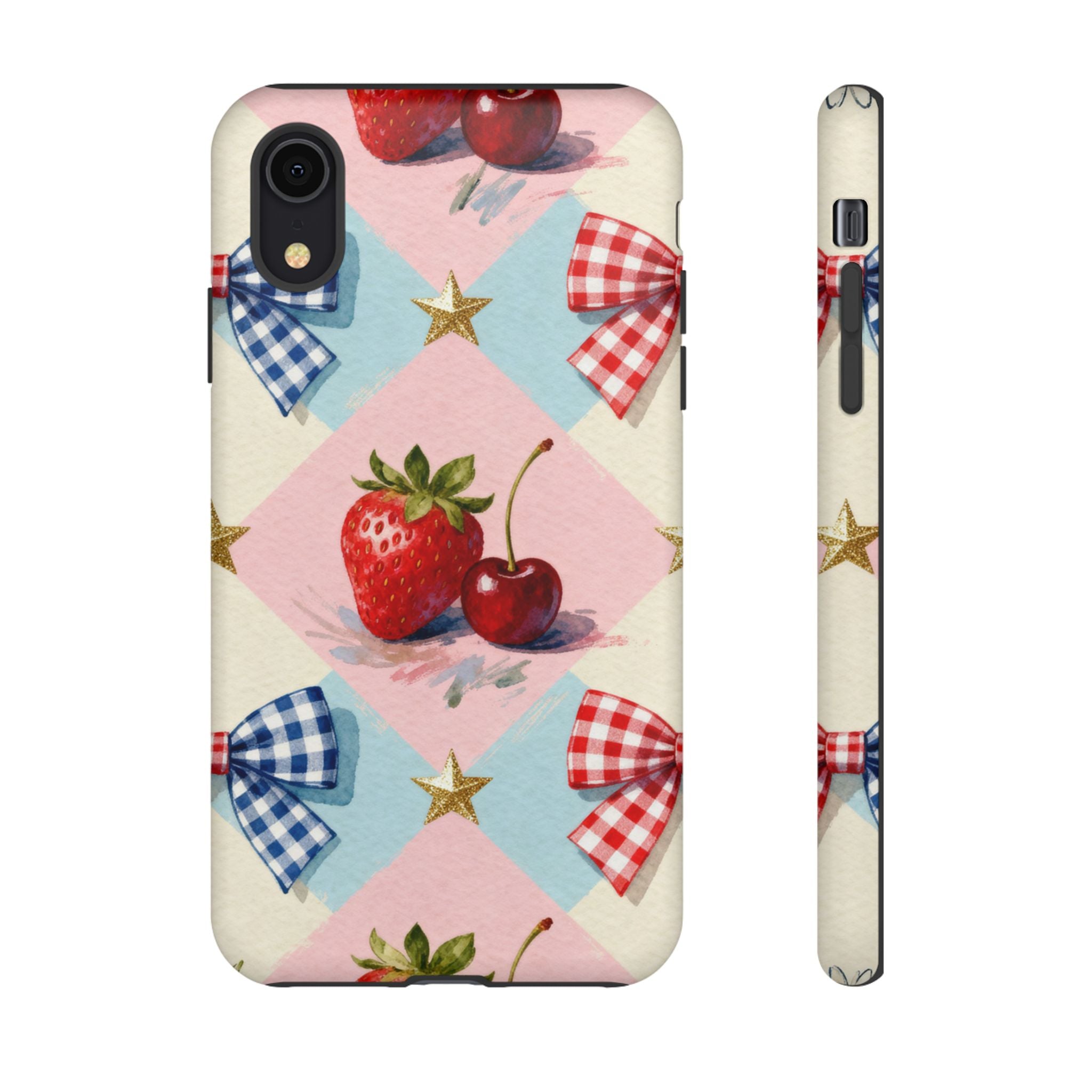 Americana Coquette Cherry Picnic Phone Case Printify
