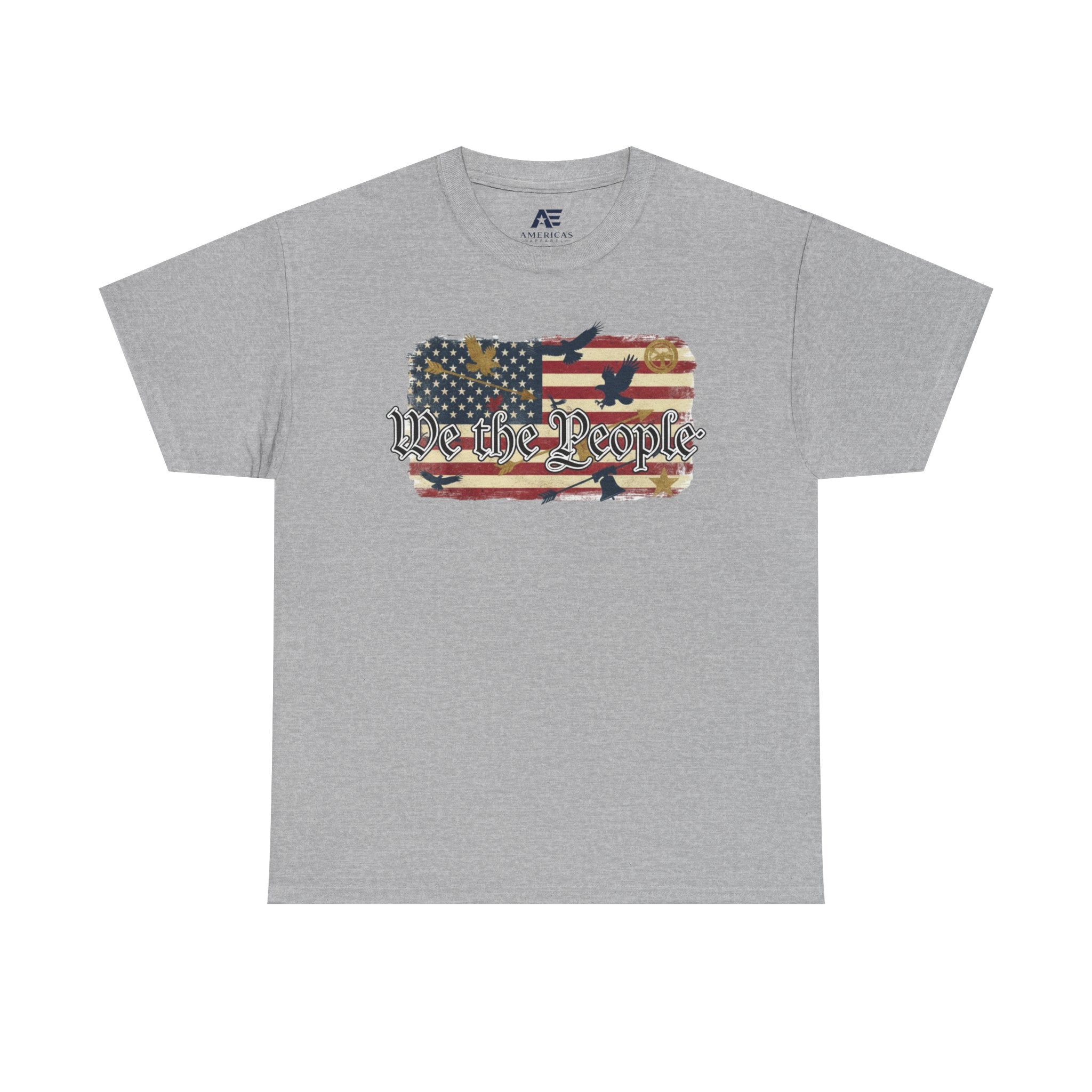 We The People American Flag Patriotic T-Shirt – Unisex Heavy Cotton Tee
