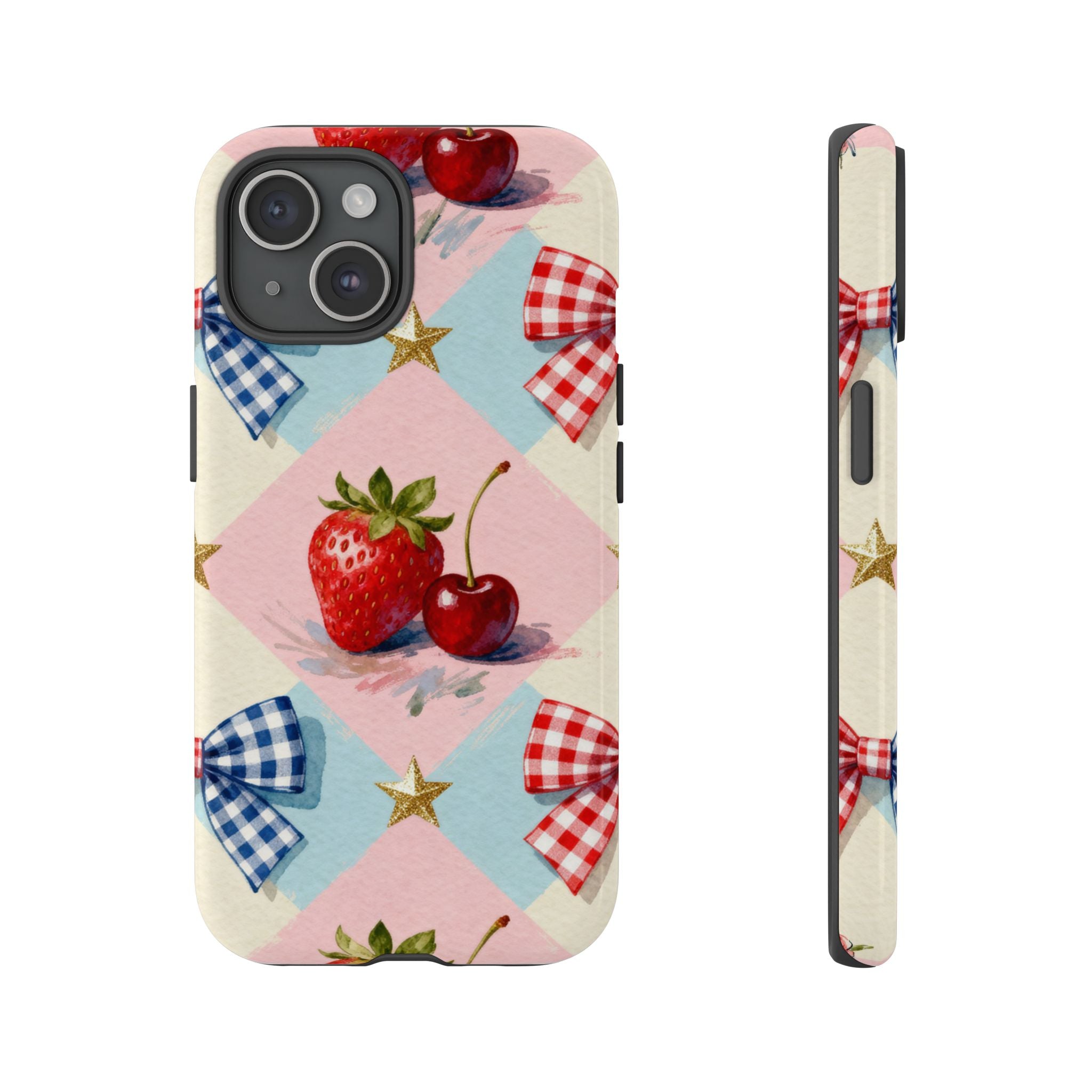 Americana Coquette Cherry Picnic Phone Case Printify
