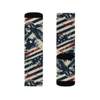 Freedom Eagle Crew Socks – Vintage Patriotic American Eagle Socks Printify