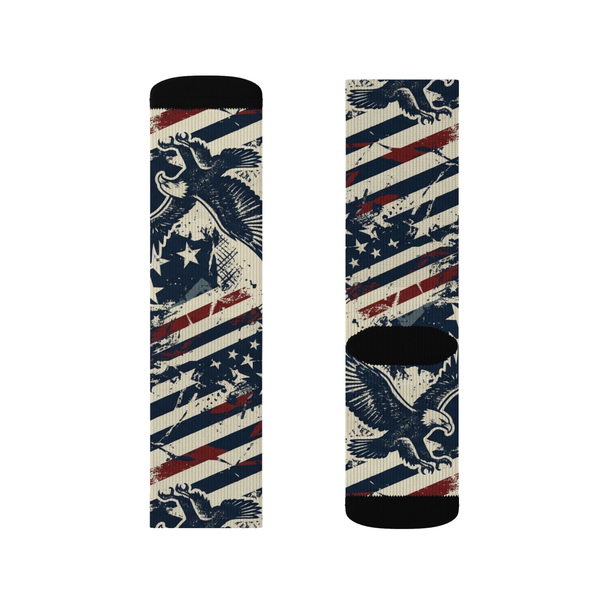 Freedom Eagle Crew Socks – Vintage Patriotic American Eagle Socks Printify