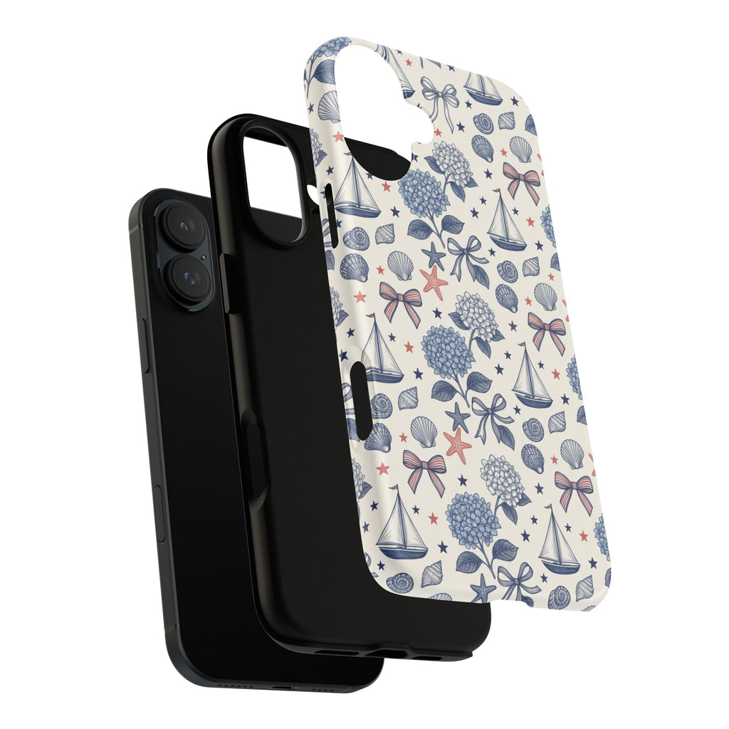 Coastal Americana Hydrangea Phone Case Printify