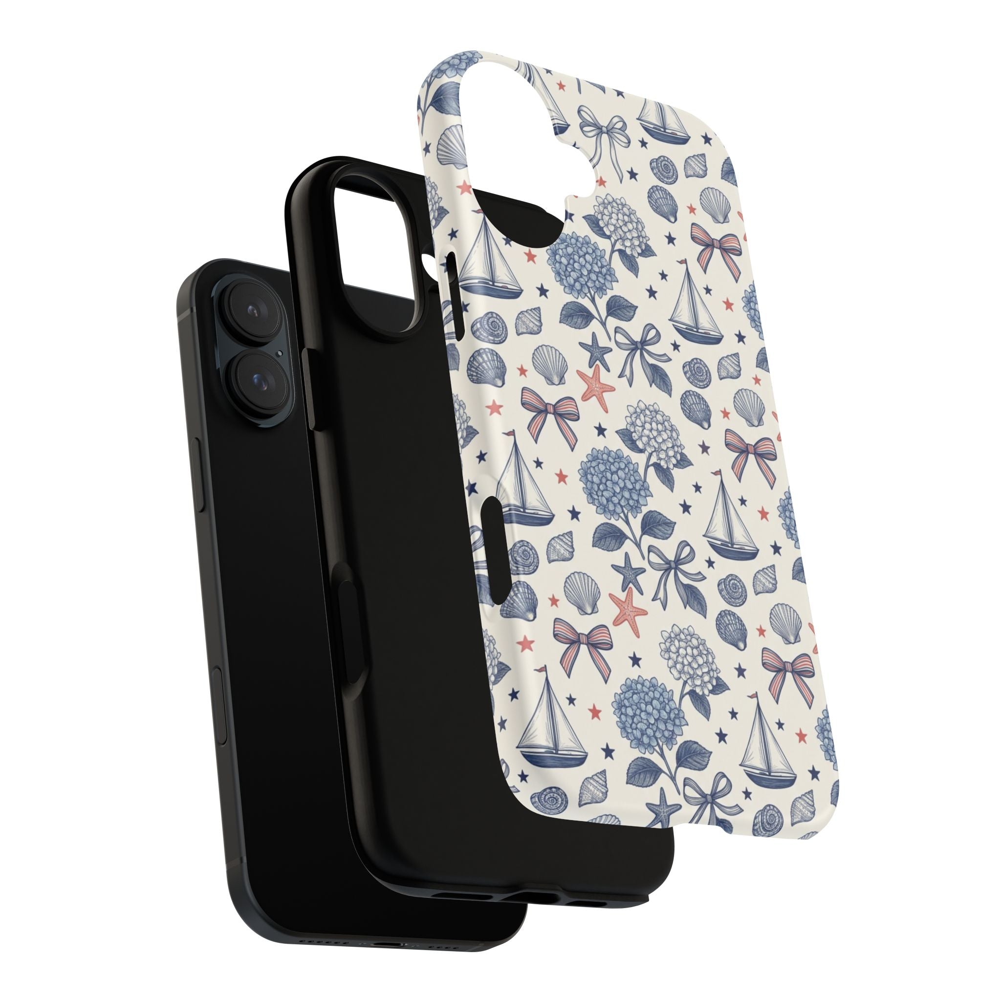Coastal Americana Hydrangea Phone Case Printify