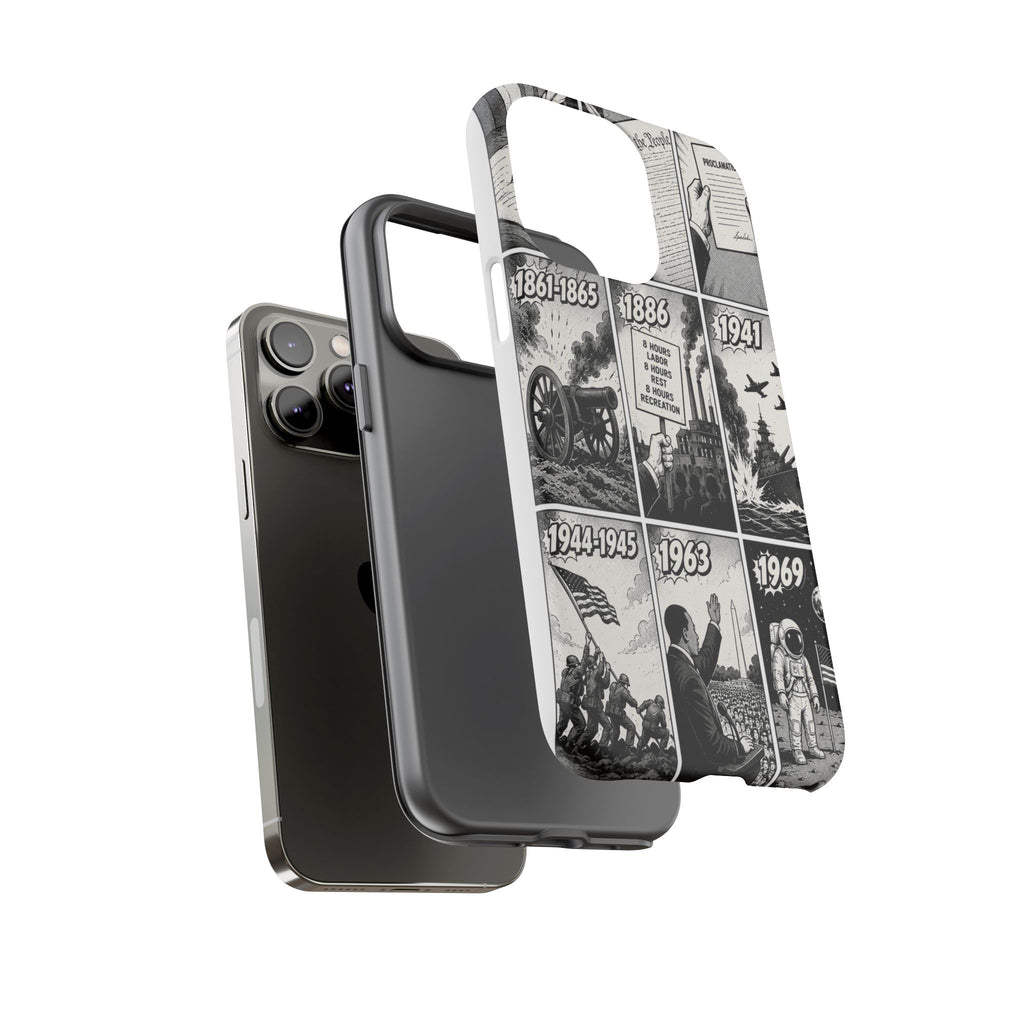 America Through the Ages Comic History Phone Case Printify
