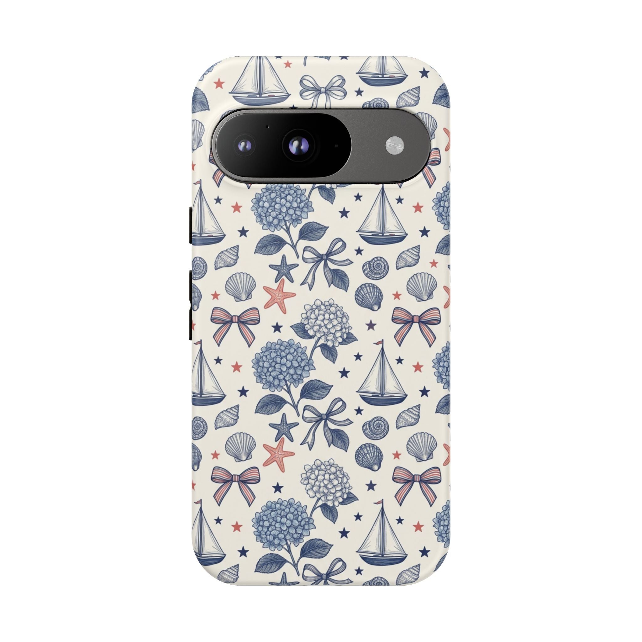Coastal Americana Hydrangea Phone Case Printify