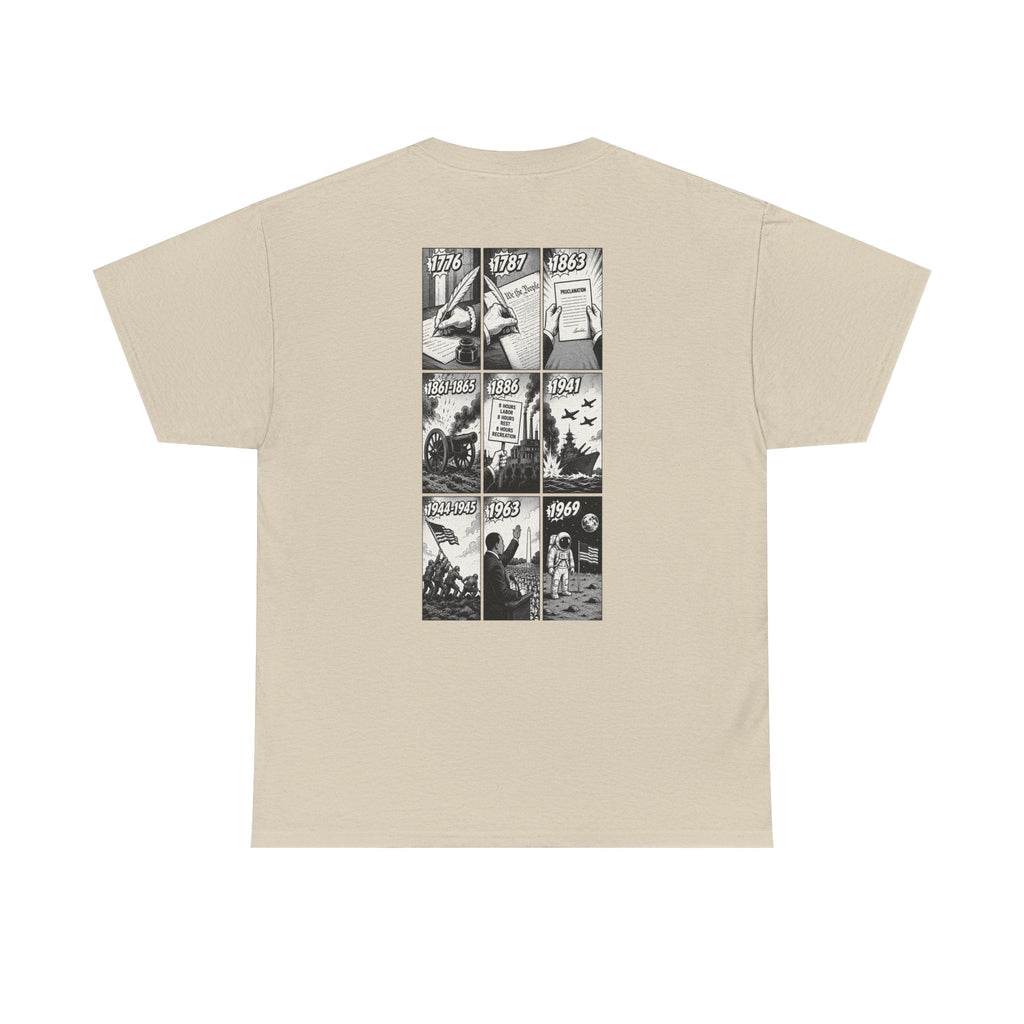 America Comic Book History T-Shirt Printify