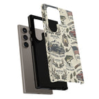 Patriotic Outdoors Phone Case – Bass Fishing & Vintage Americana Case Printify