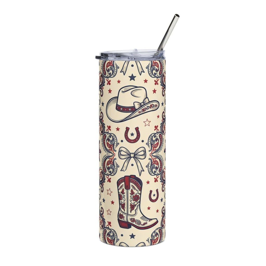 Cowgirl Americana 20oz Stainless Steel Tumbler Printify