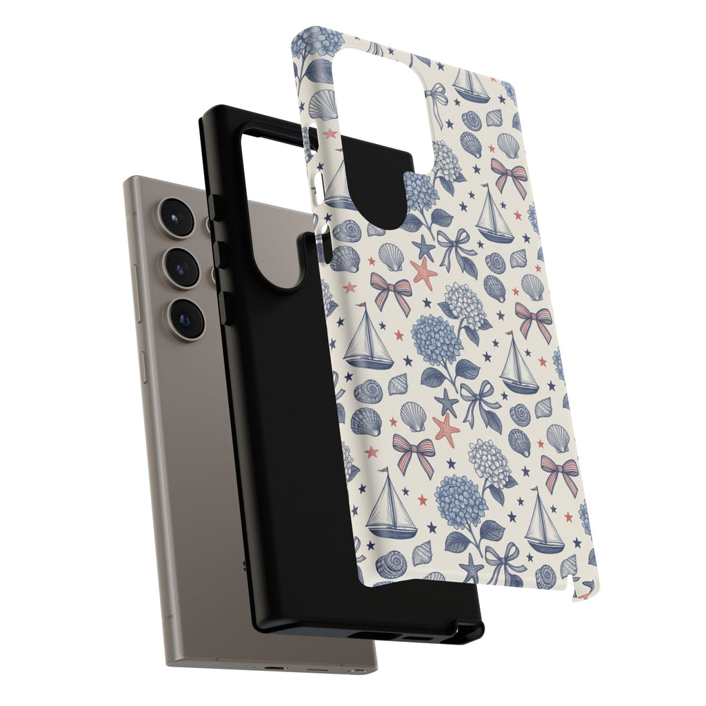 Coastal Americana Hydrangea Phone Case Printify