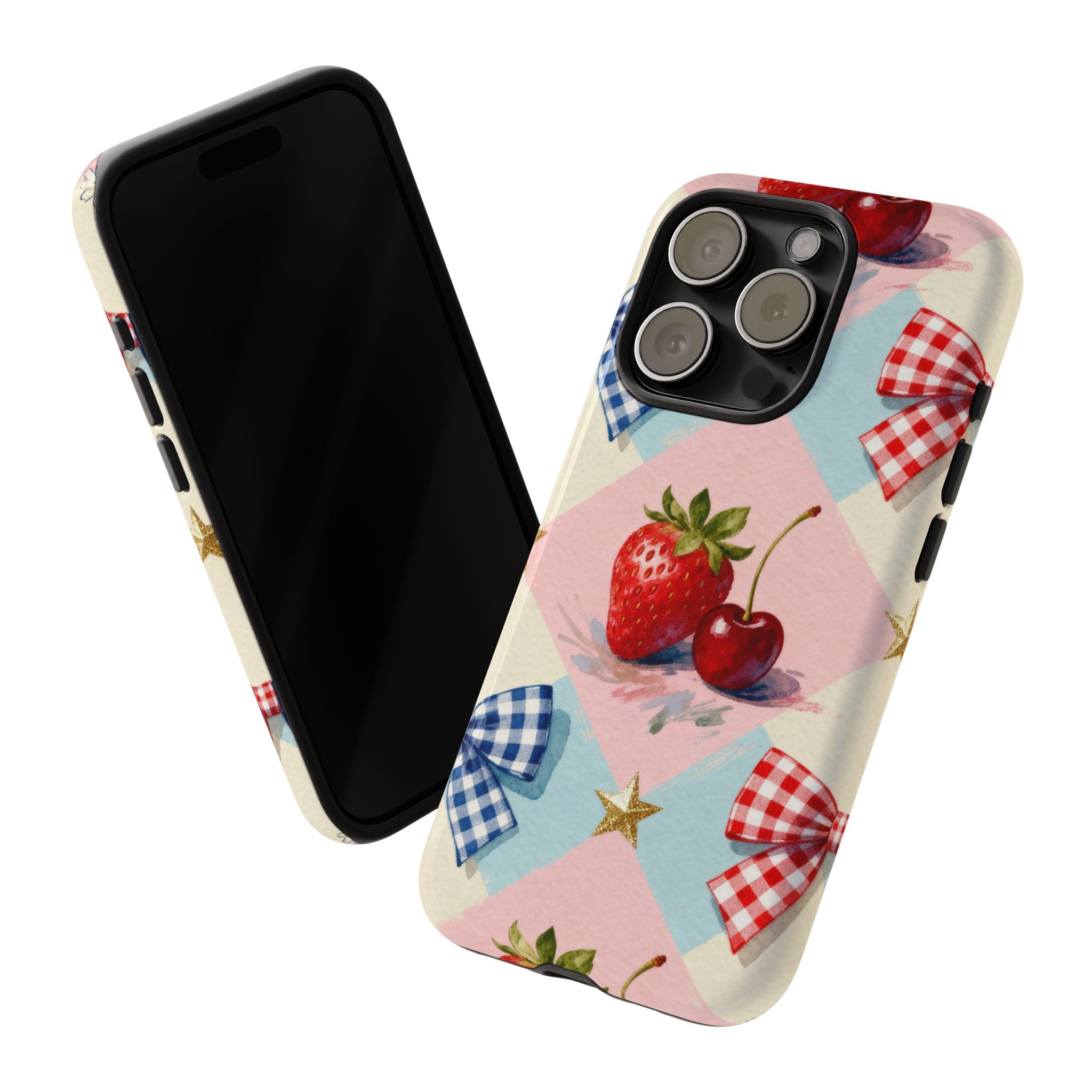 Americana Coquette Cherry Picnic Phone Case Printify