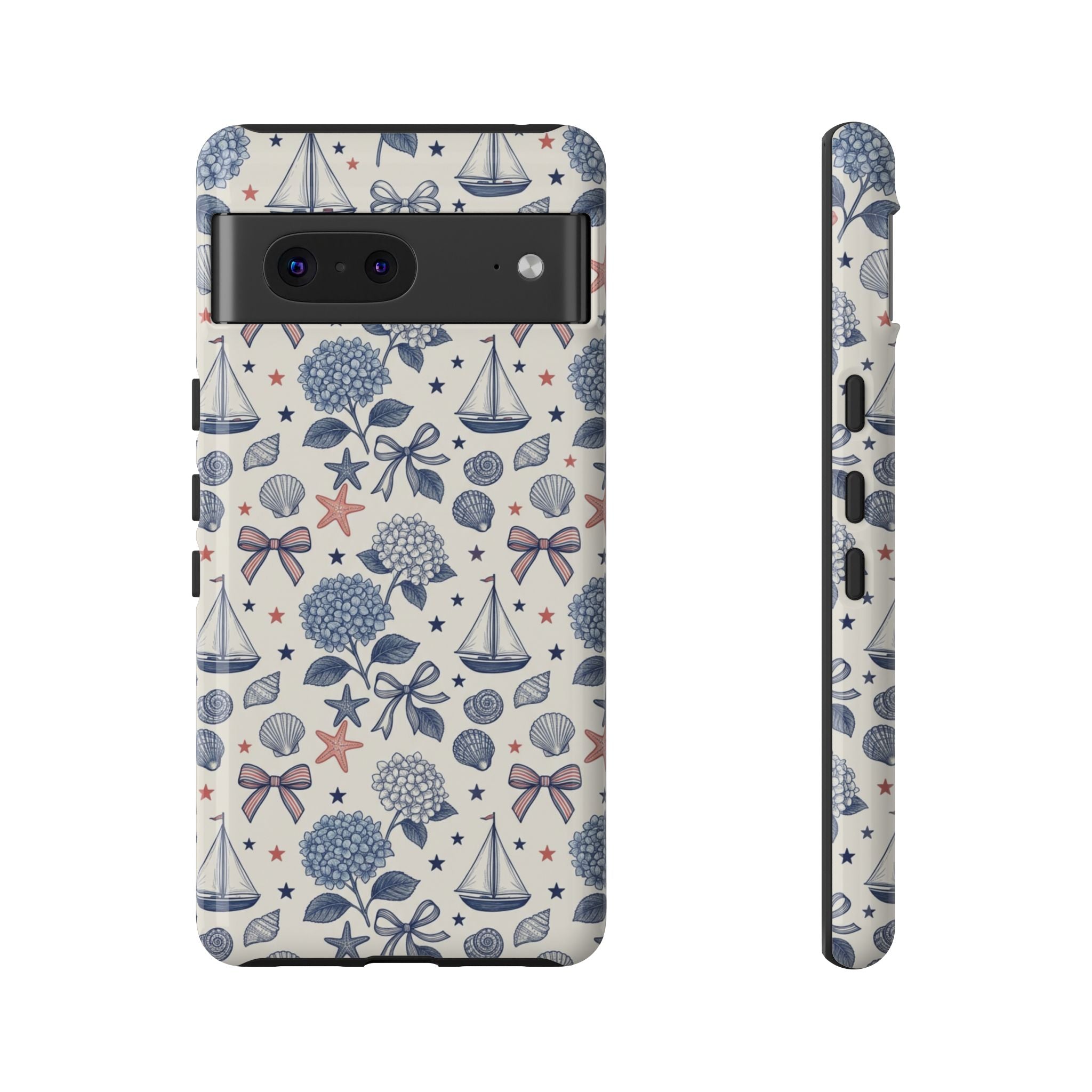 Coastal Americana Hydrangea Phone Case Printify