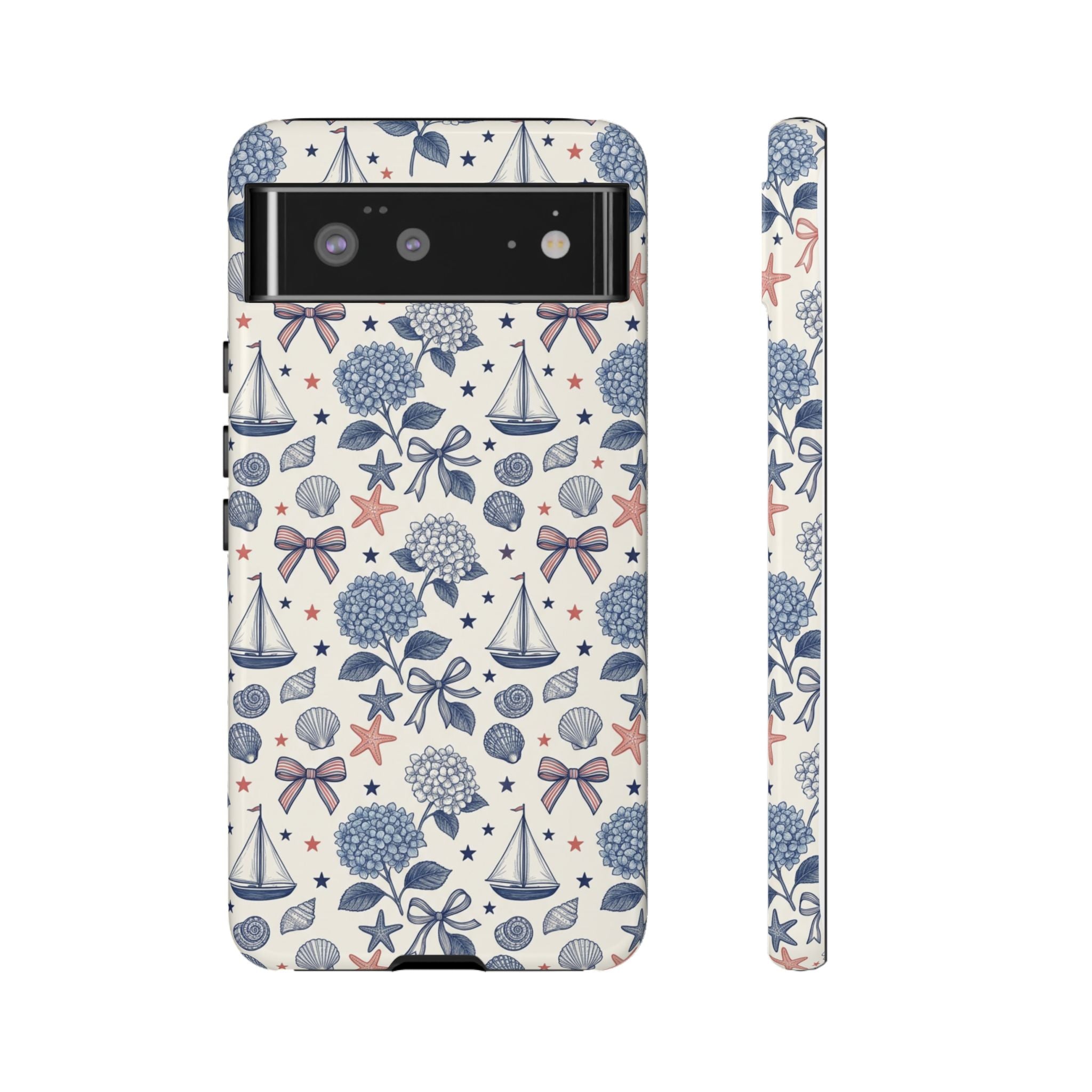 Coastal Americana Hydrangea Phone Case Printify
