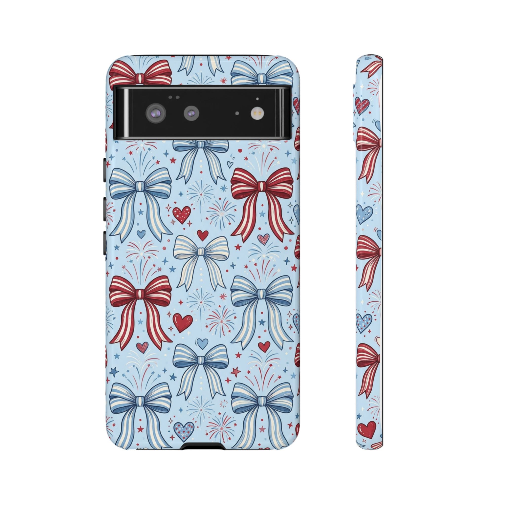 Patriotic Coquette Bows & Fireworks Phone Case Printify