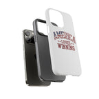 America Loves Winning Patriotic Phone Case – Tough Dual Layer iPhone & Samsung Galaxy S26 Case