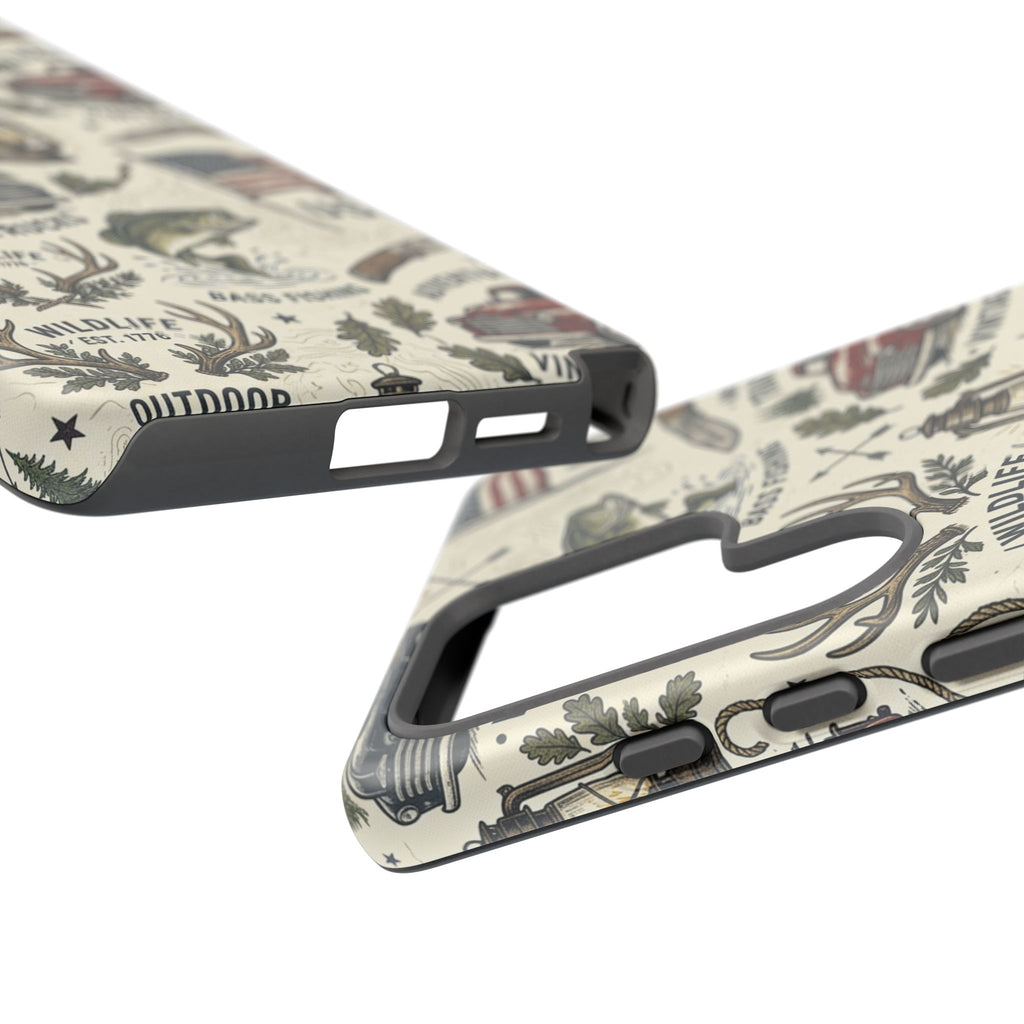 Patriotic Outdoors Phone Case – Bass Fishing & Vintage Americana Case Printify