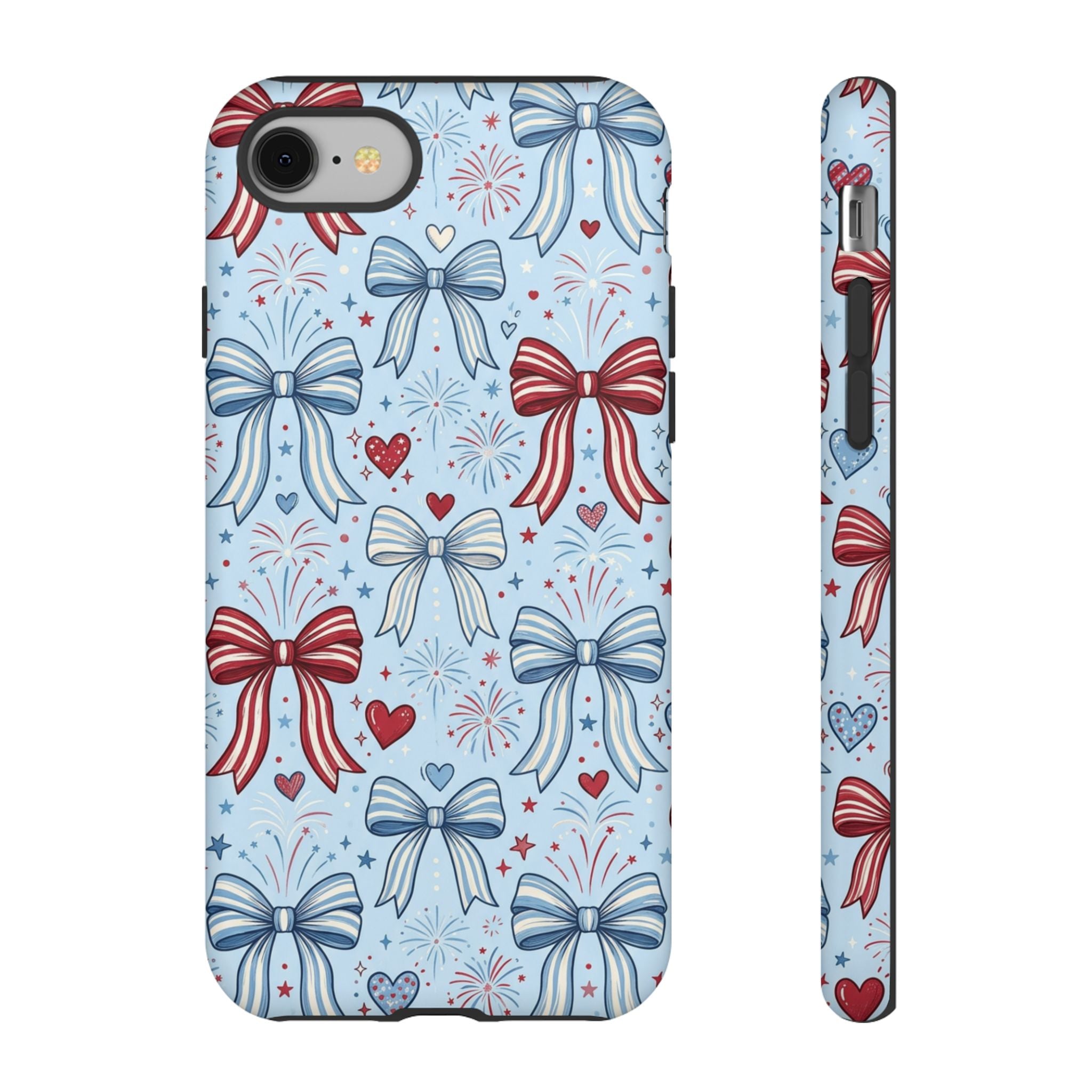 Patriotic Coquette Bows & Fireworks Phone Case Printify