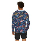 Patriot Angler Performance Hoodie – All-American Fishing Hooded Sun Shirt Printify
