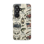 Patriotic Outdoors Phone Case – Bass Fishing & Vintage Americana Case Printify