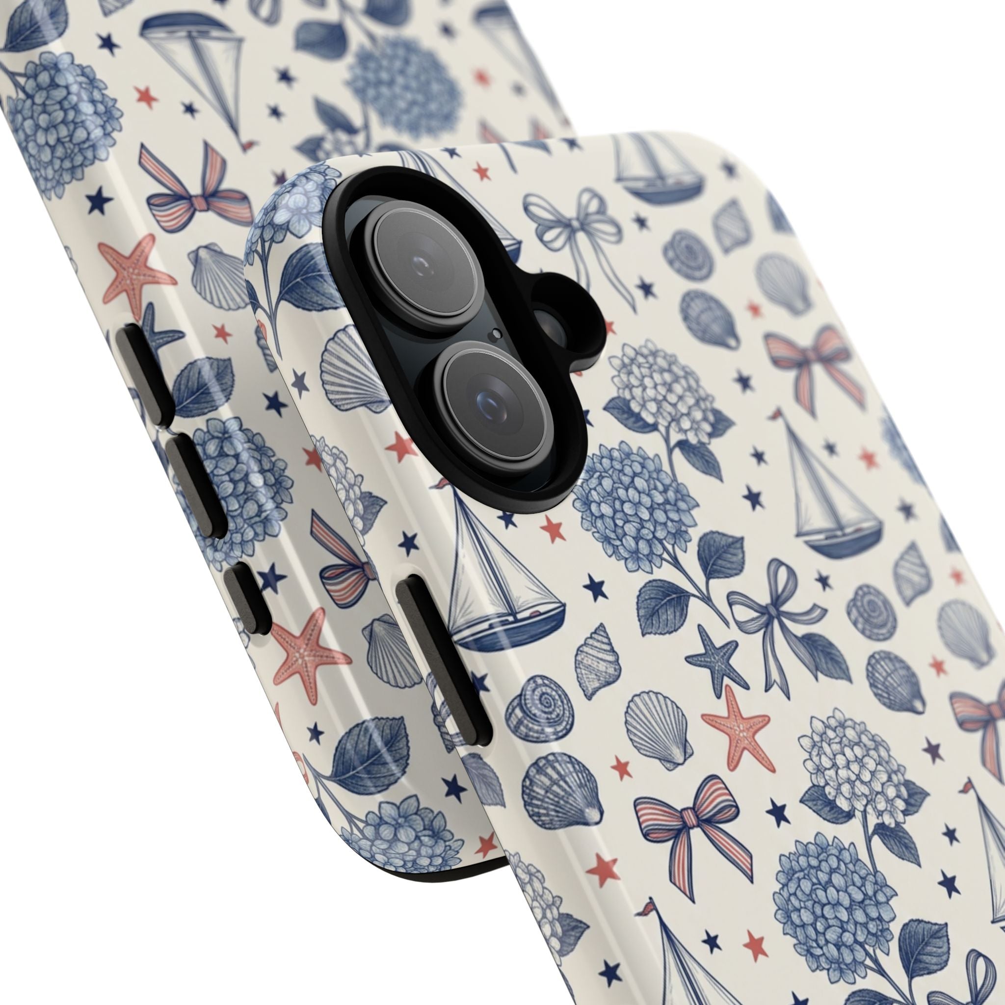 Coastal Americana Hydrangea Phone Case Printify