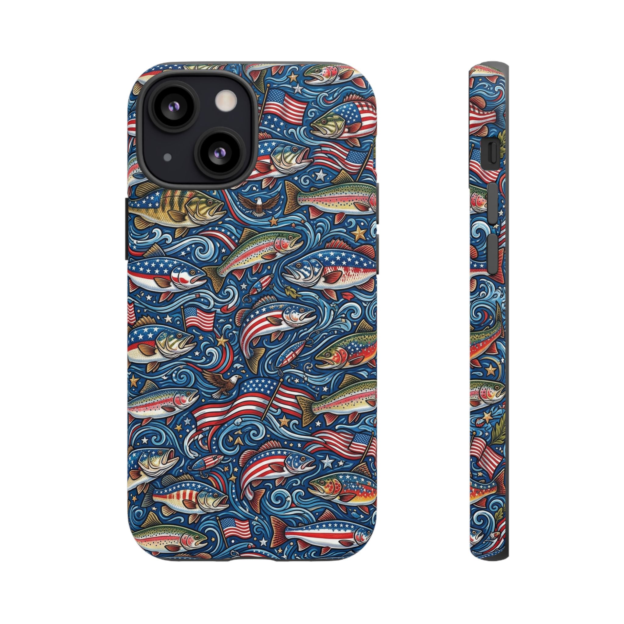 Patriotic Fishing Waters Phone Case Printify