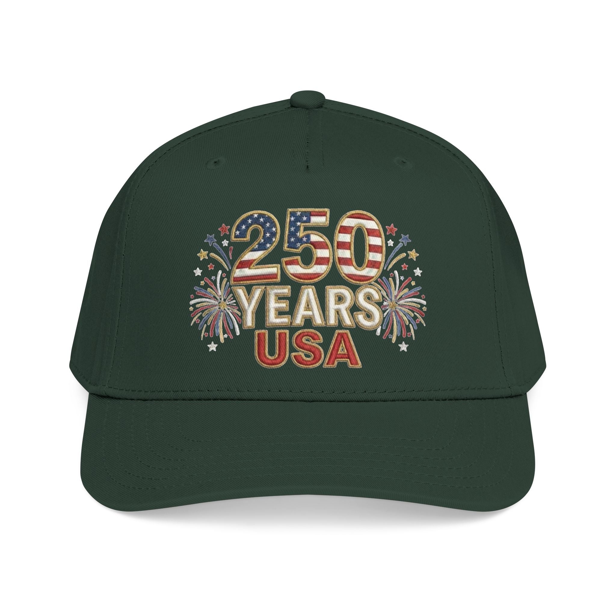 "250 YEARS" Patriotic Baseball Cap – America 250 Snapback Hat (Dark Colors)