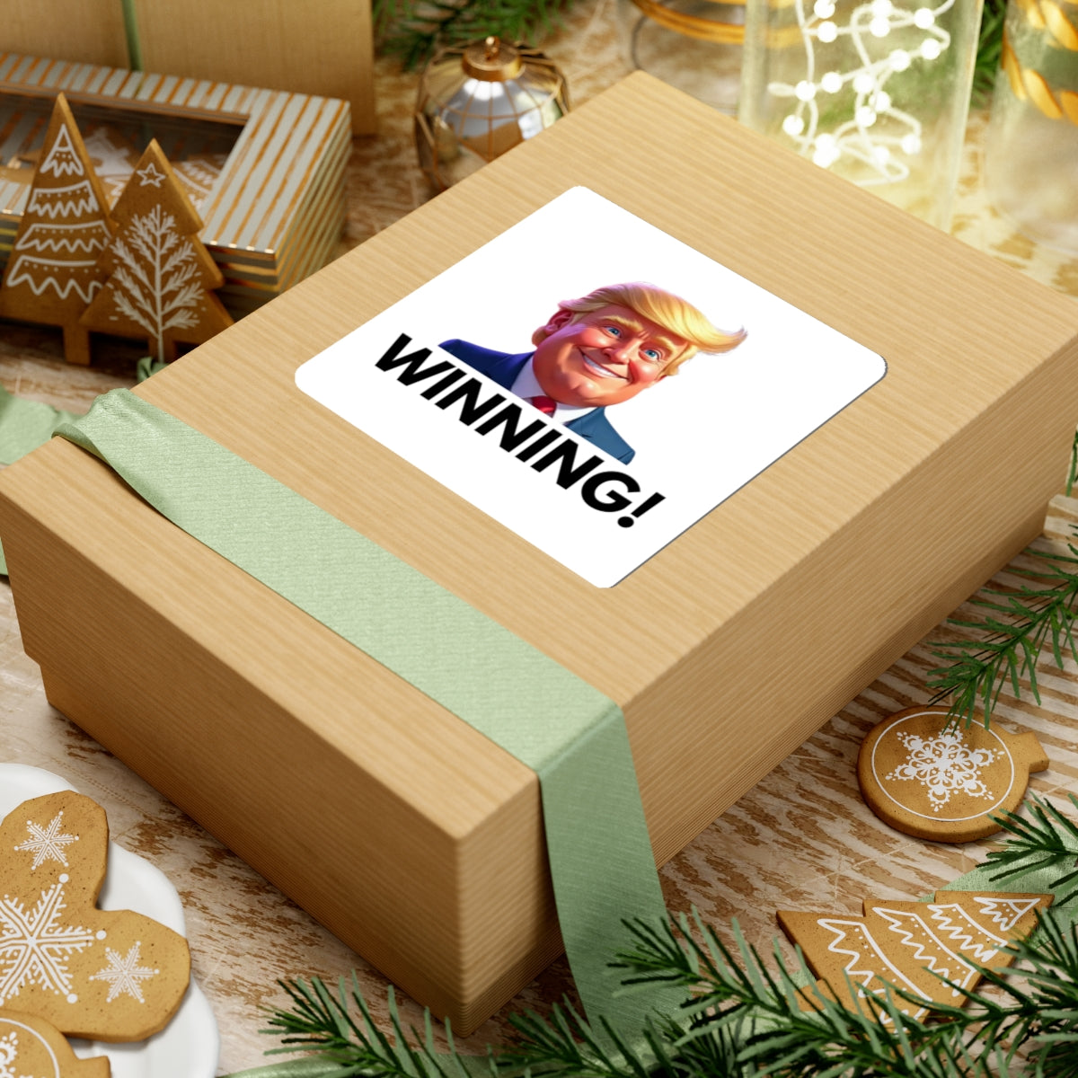 WINNING! Patriotic Sticker – Glossy Vinyl USA Pride Decal