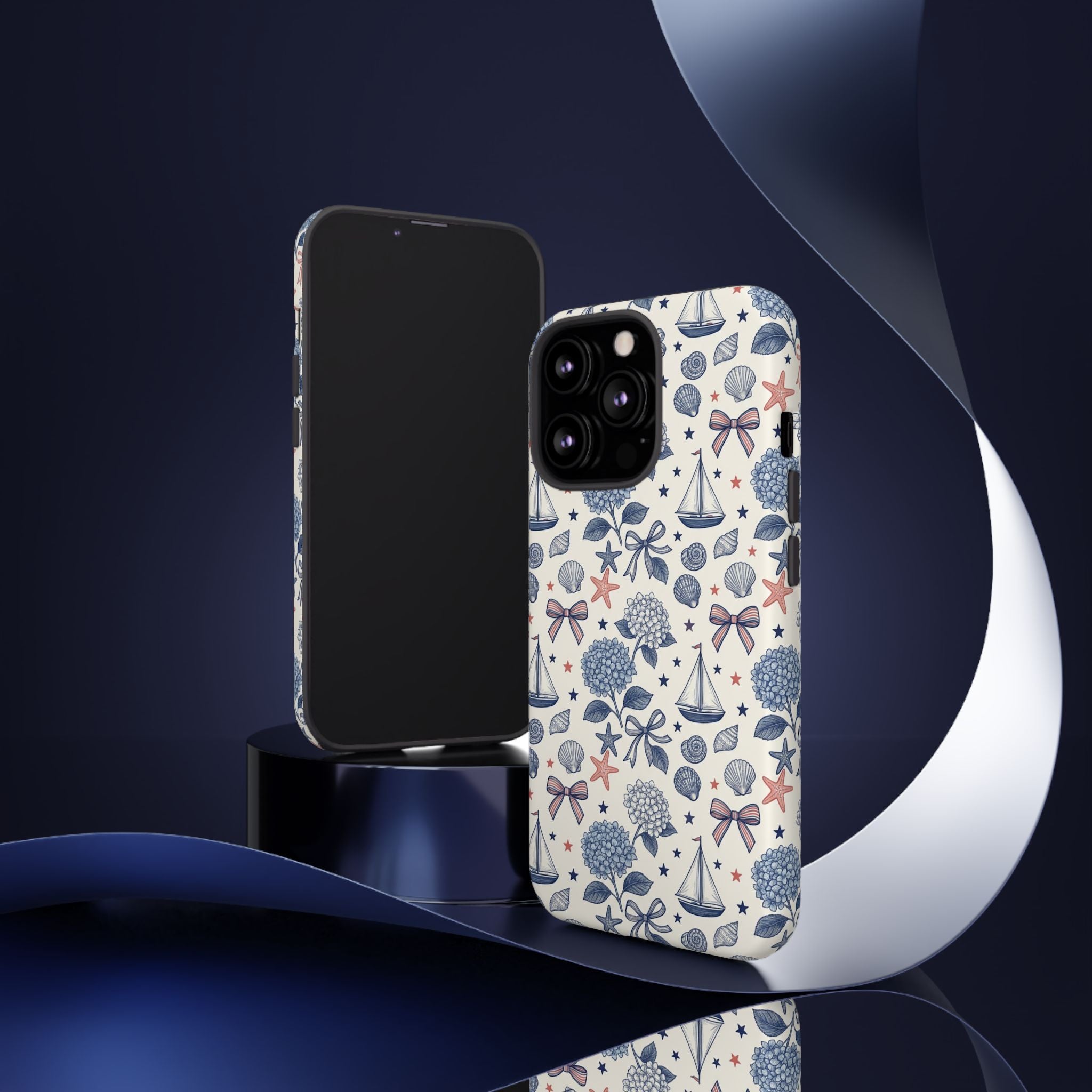 Coastal Americana Hydrangea Phone Case Printify
