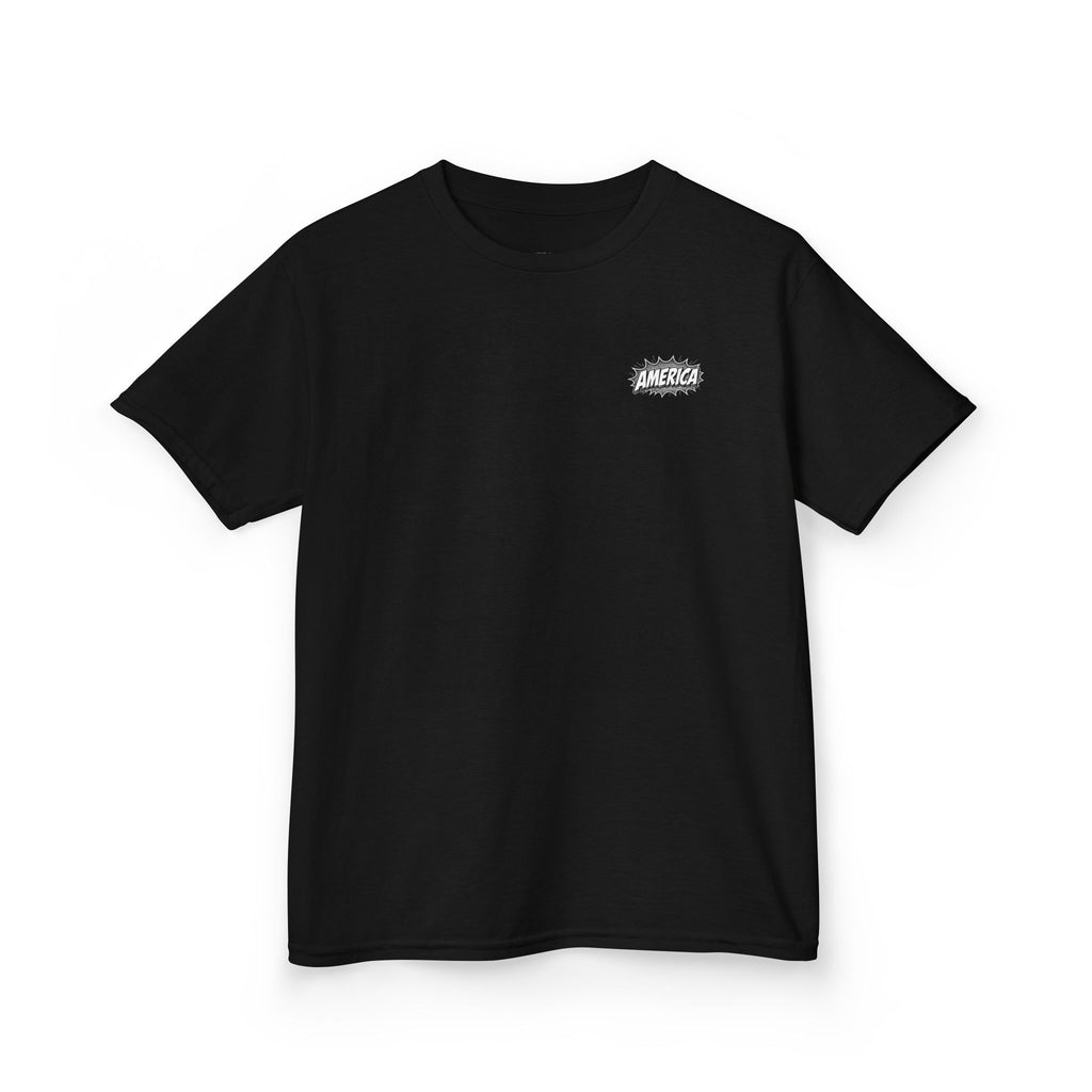 America Comic Book History Kids Tee Printify