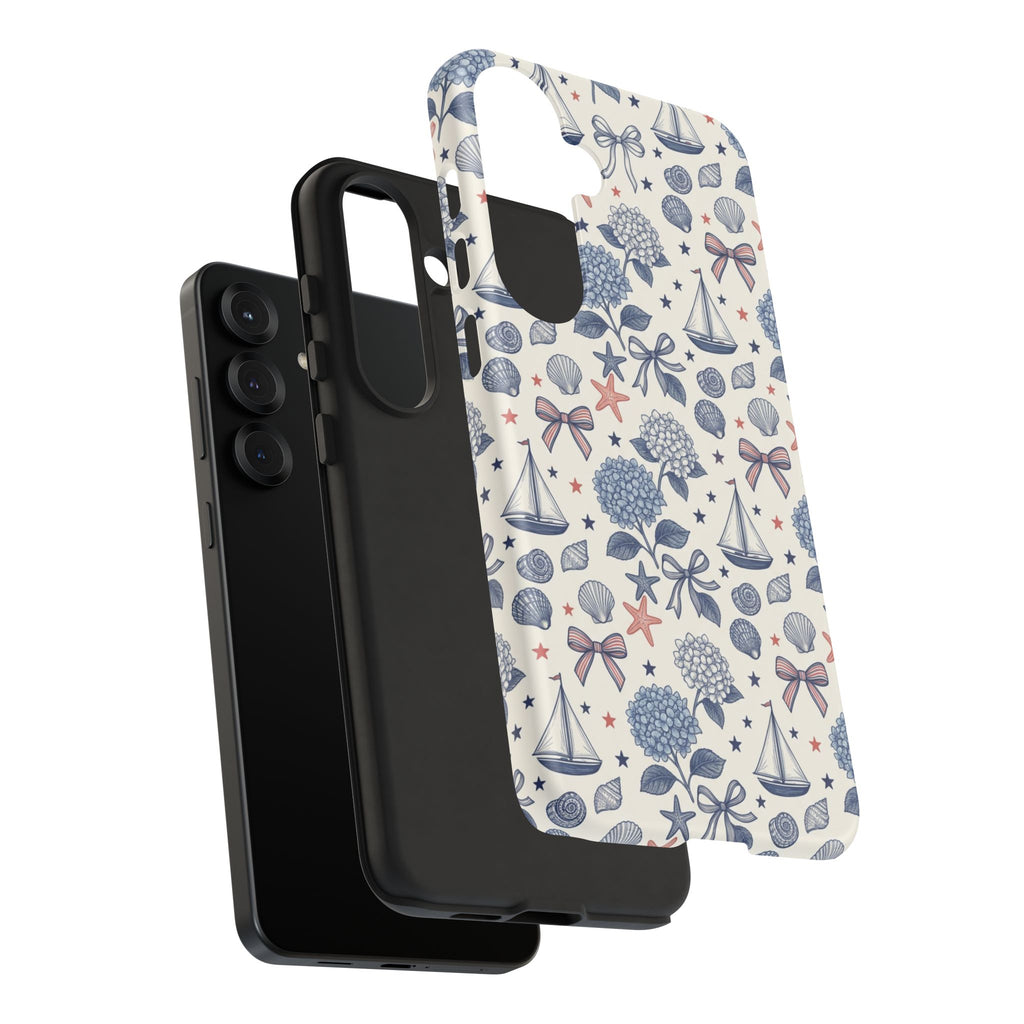 Coastal Americana Hydrangea Phone Case Printify