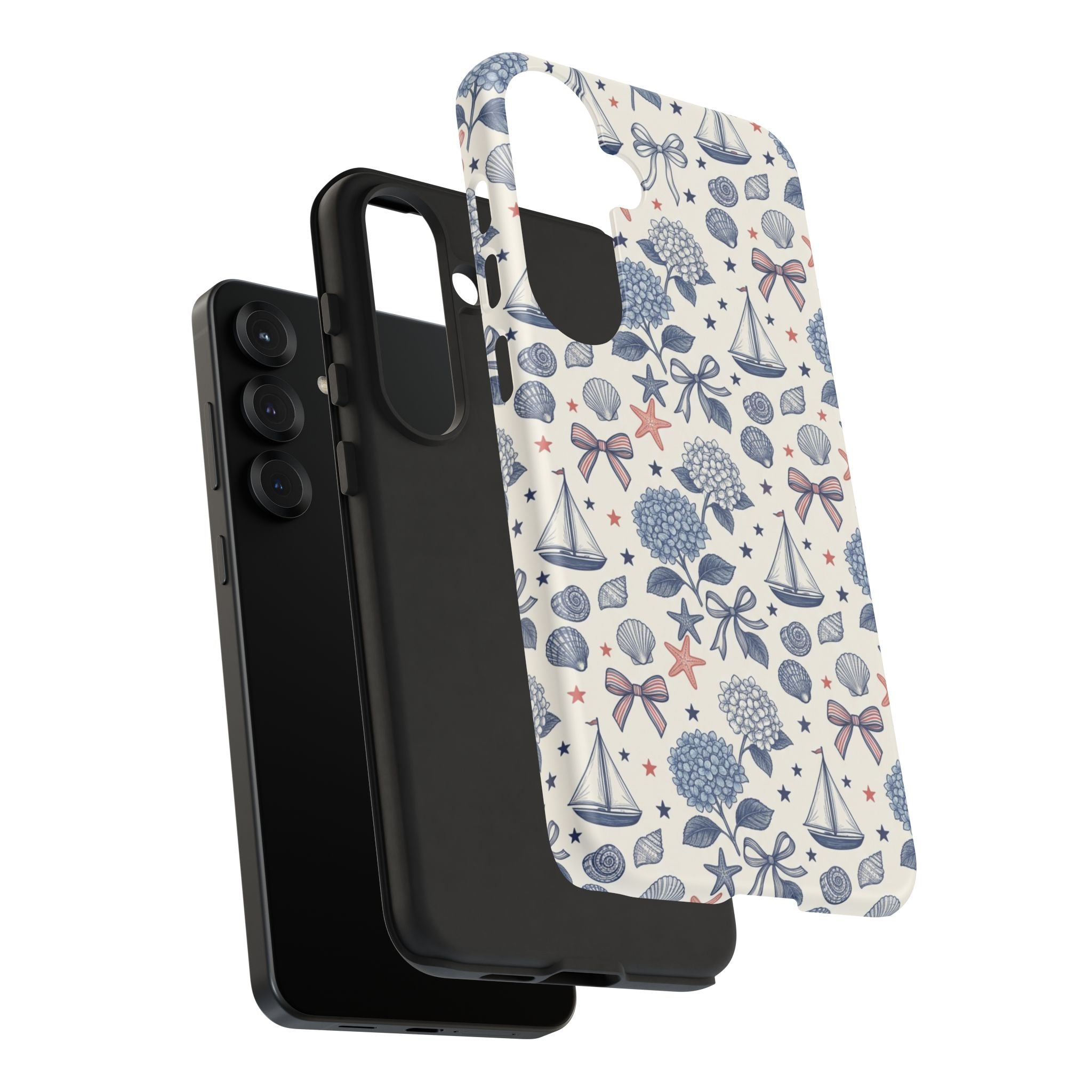 Coastal Americana Hydrangea Phone Case Printify