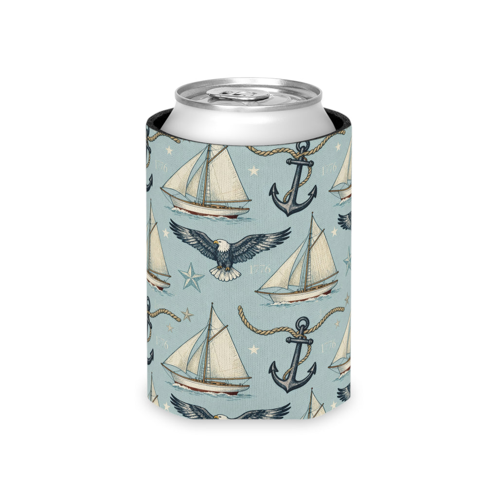 Nautical Freedom Sailboat Can Cooler Printify