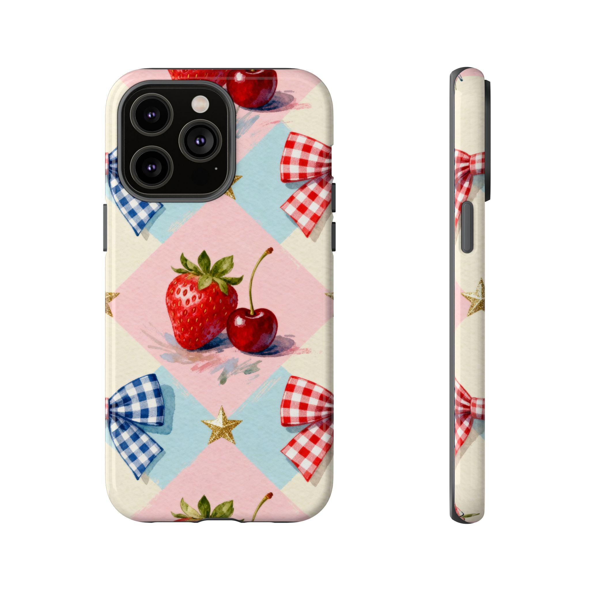 Americana Coquette Cherry Picnic Phone Case Printify