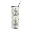 Nautical Sailboats & Anchors 20oz Stainless Steel Tumbler Printify