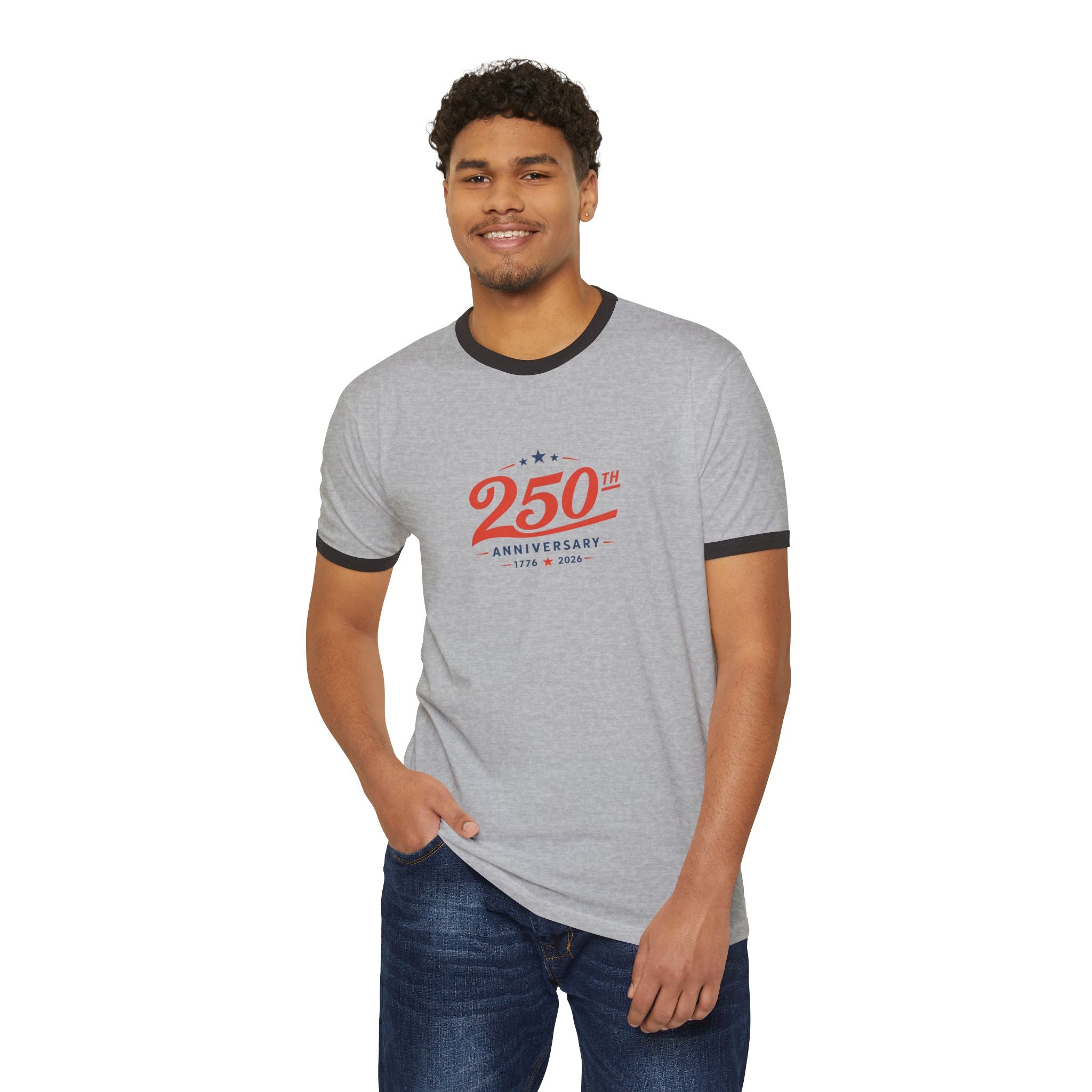 250th Anniversary Ringer T-Shirt — Retro Commemorative Tee Printify