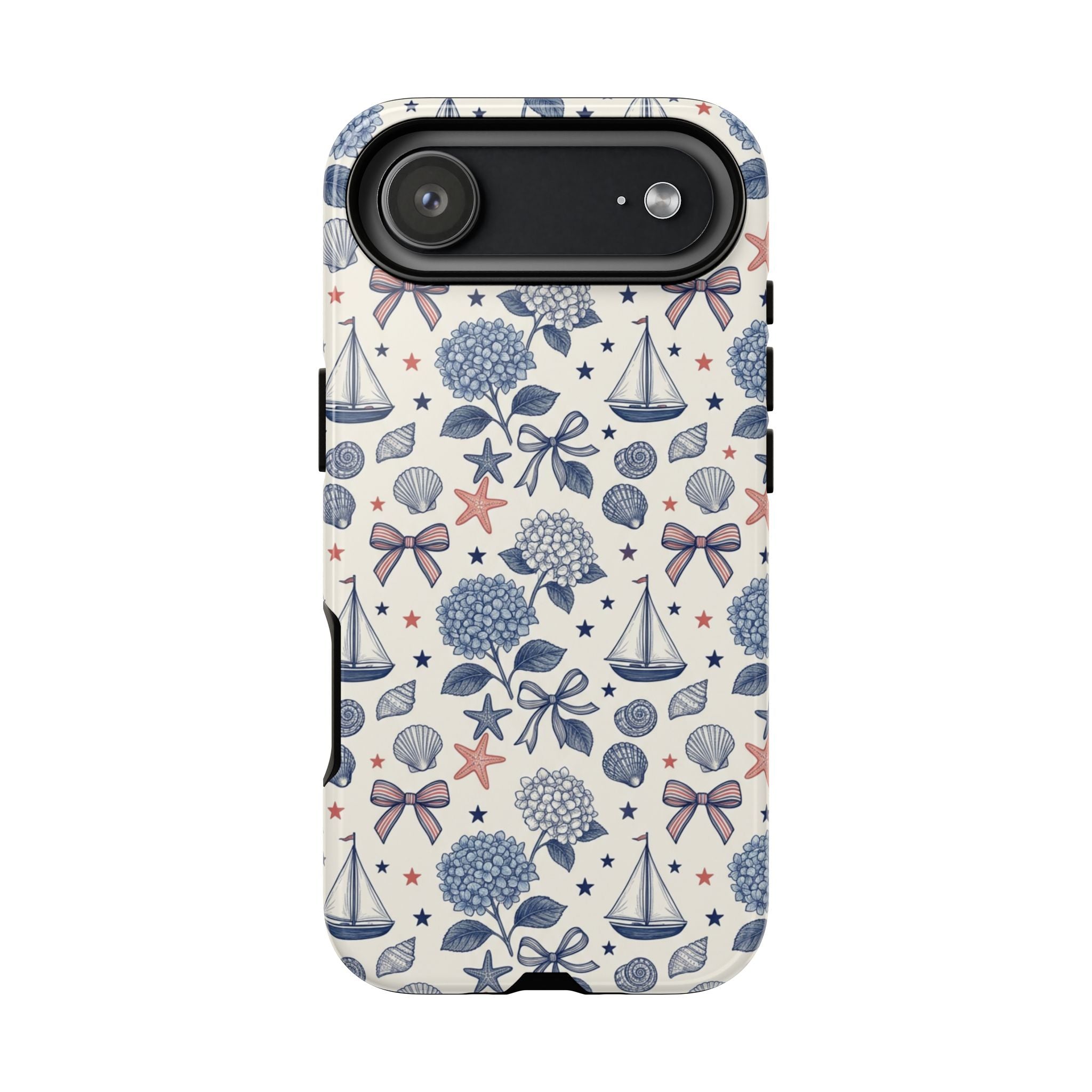 Coastal Americana Hydrangea Phone Case Printify