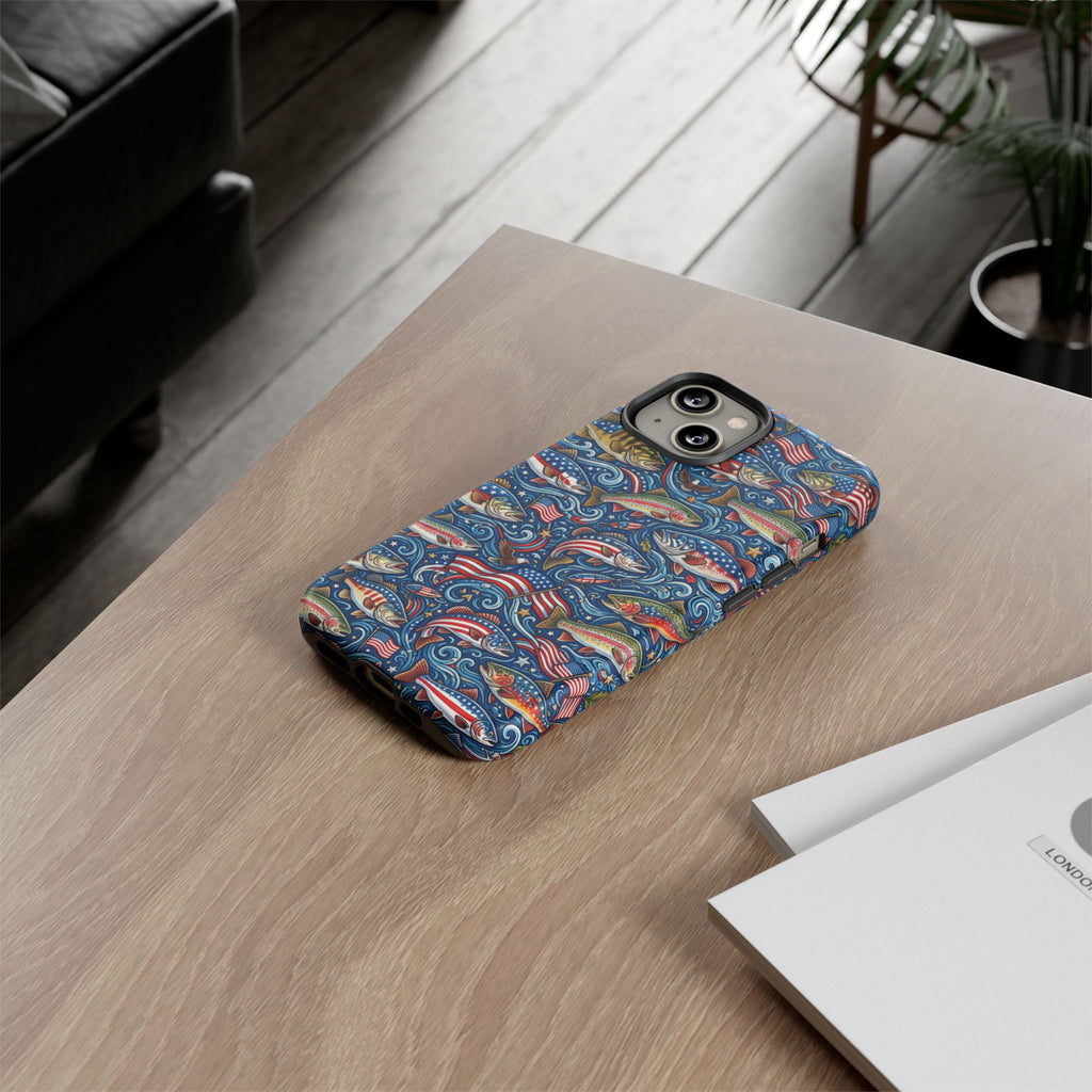 Patriotic Fishing Waters Phone Case Printify