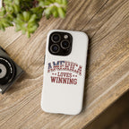 America Loves Winning Patriotic Phone Case – Tough Dual Layer iPhone & Samsung Galaxy S26 Case