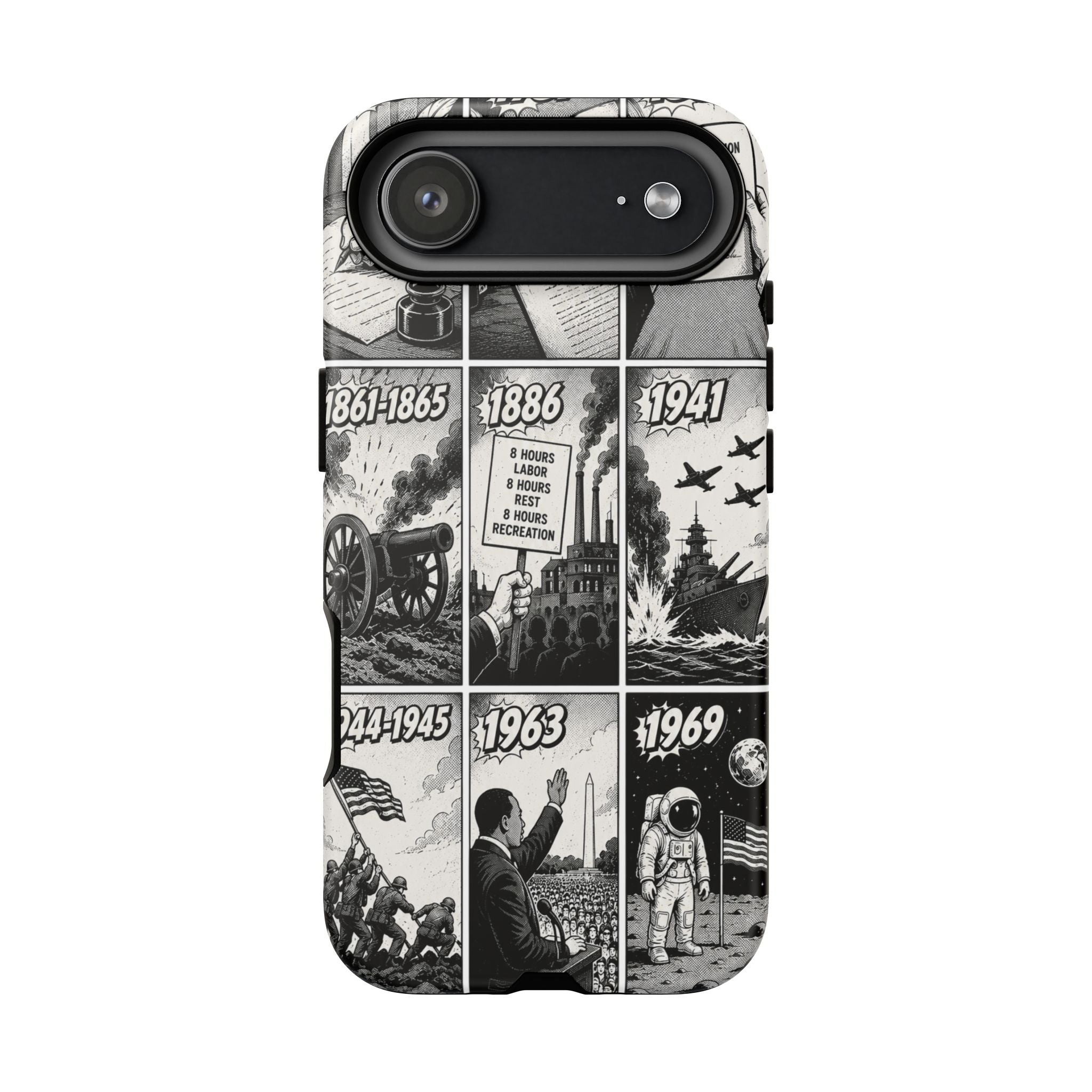 America Through the Ages Comic History Phone Case Printify