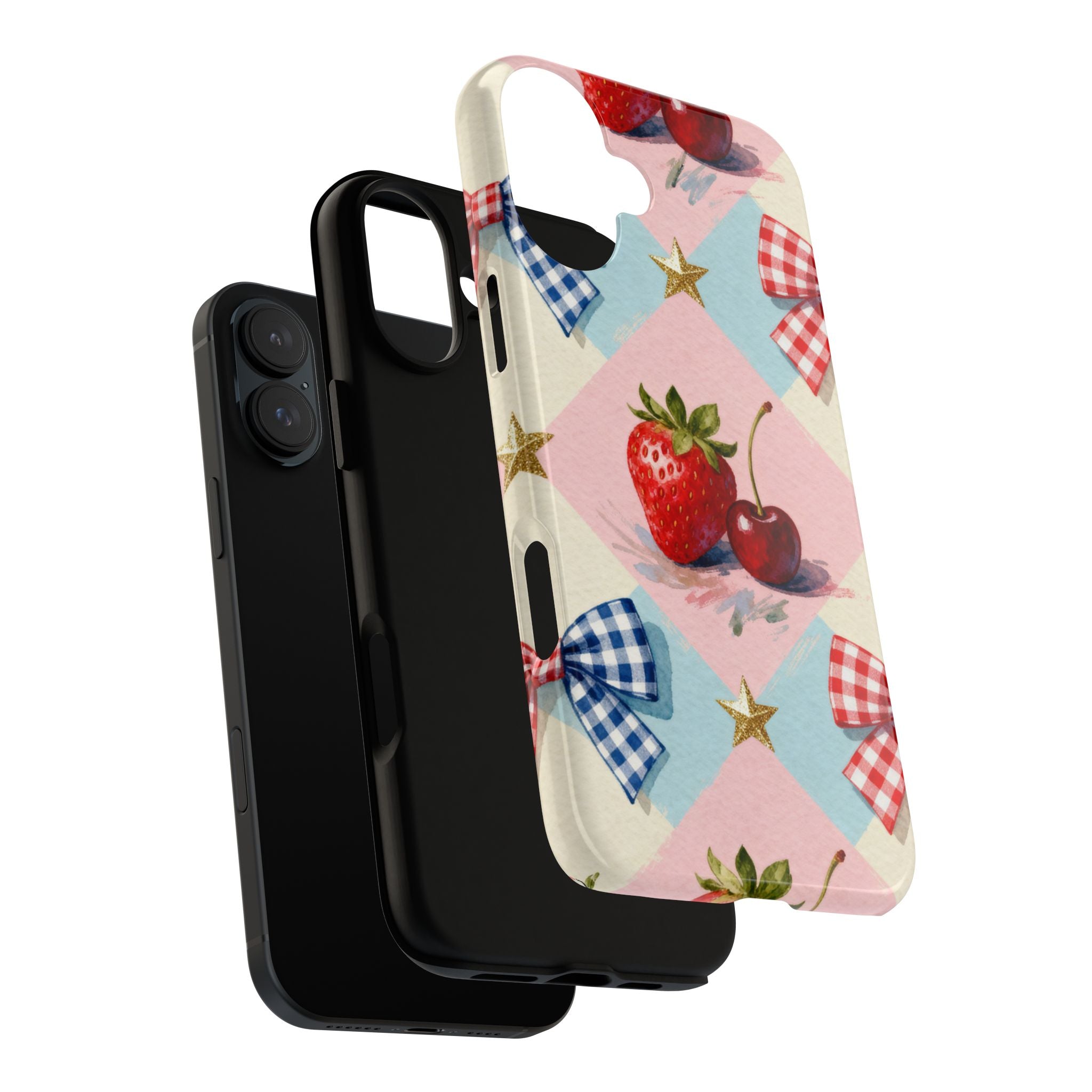 Americana Coquette Cherry Picnic Phone Case Printify
