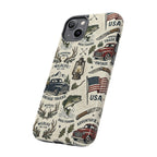 Patriotic Outdoors Phone Case – Bass Fishing & Vintage Americana Case Printify