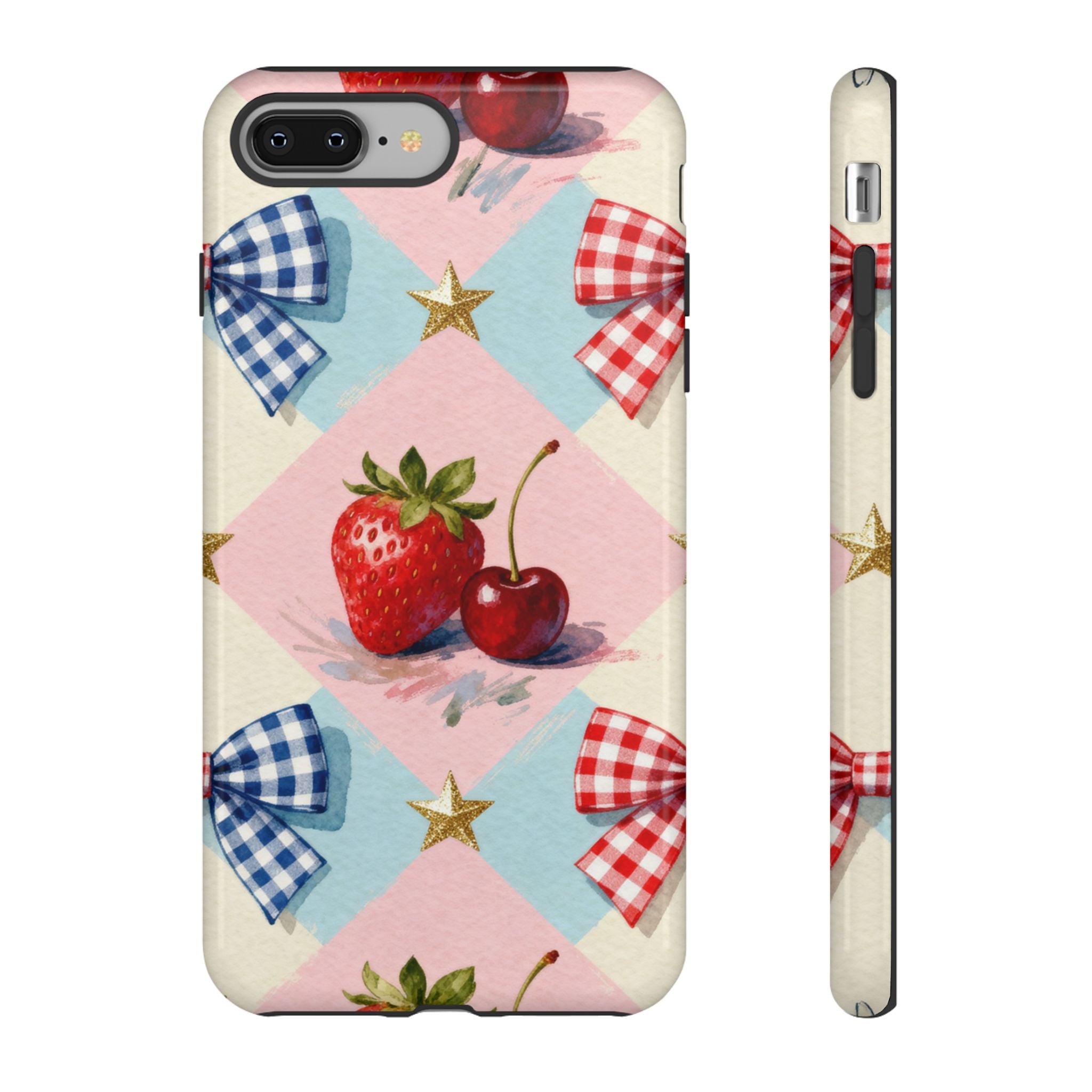 Americana Coquette Cherry Picnic Phone Case Printify