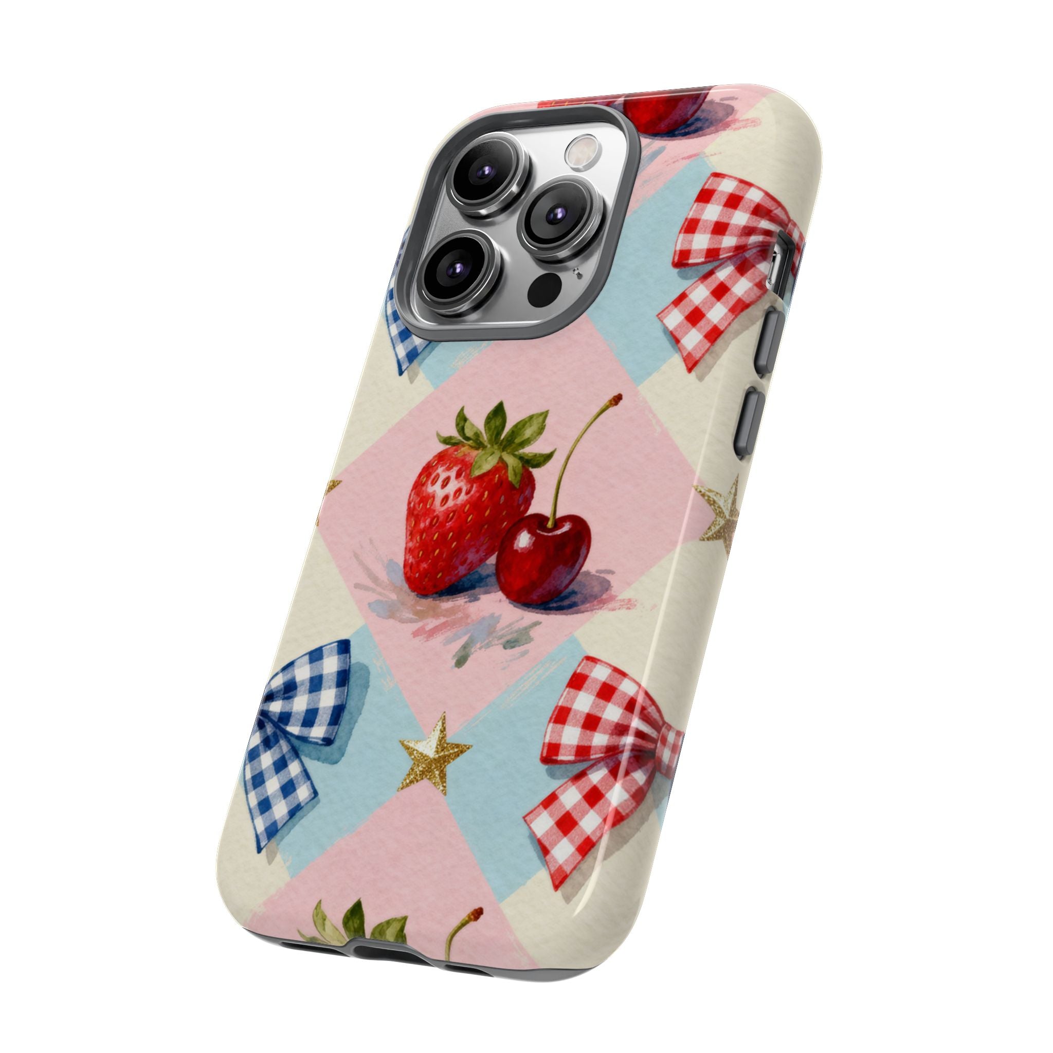Americana Coquette Cherry Picnic Phone Case Printify