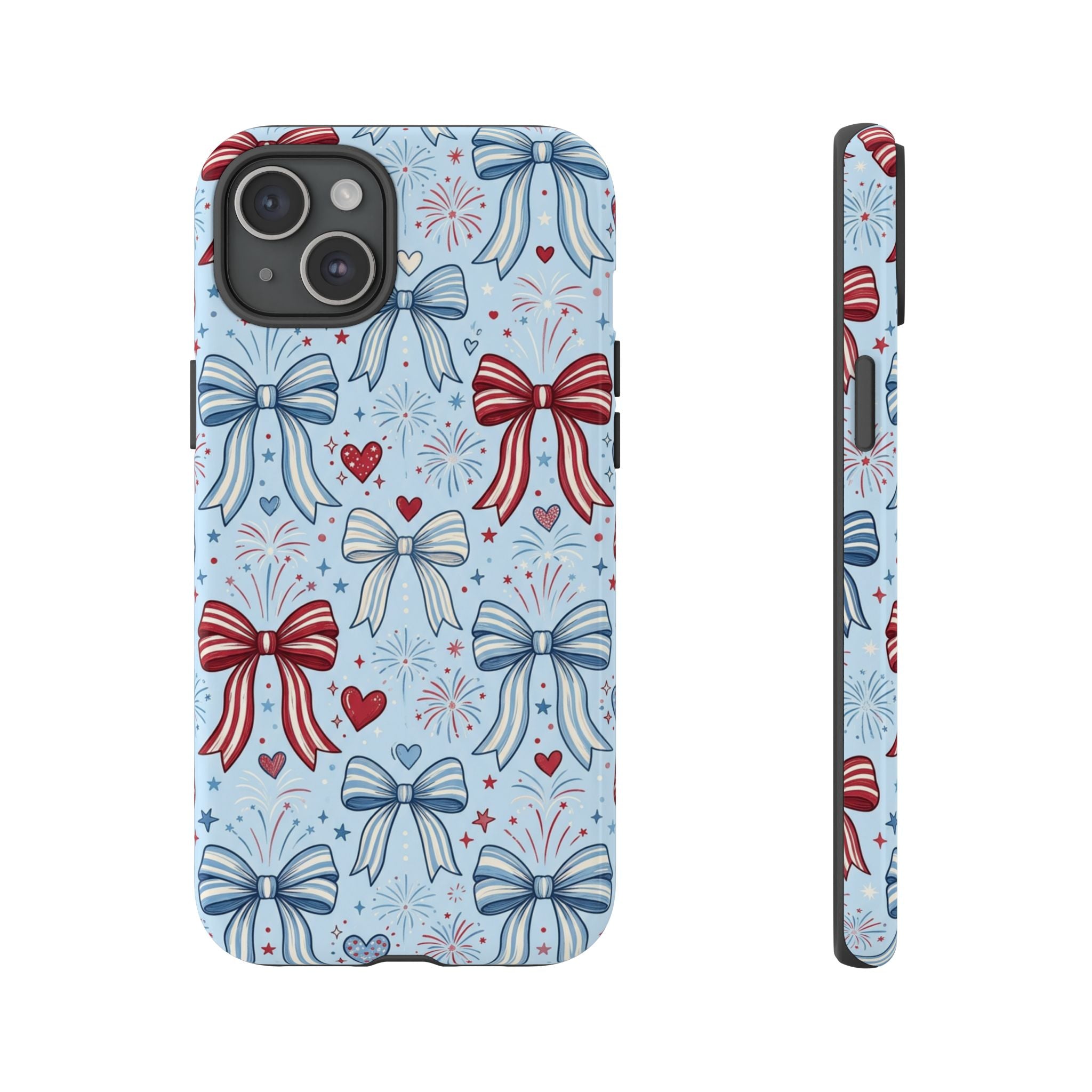 Patriotic Coquette Bows & Fireworks Phone Case Printify