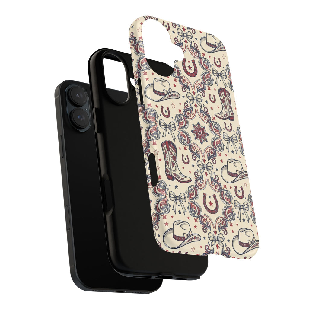 Americana Cowgirl Coquette Phone Case Printify