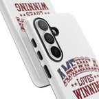 America Loves Winning Patriotic Phone Case – Tough Dual Layer iPhone & Samsung Galaxy S26 Case