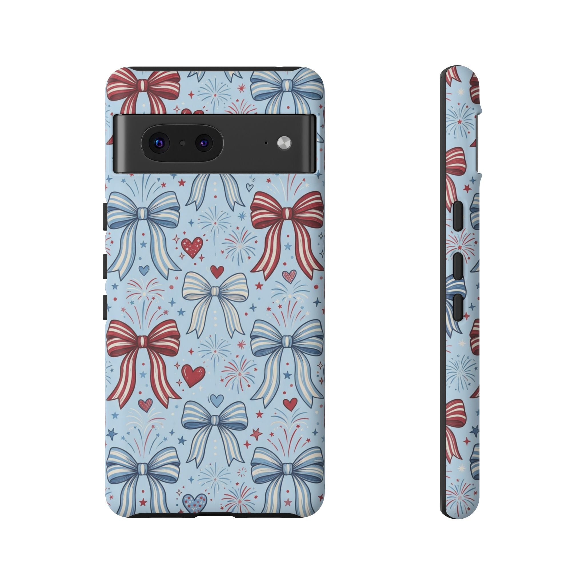 Patriotic Coquette Bows & Fireworks Phone Case Printify
