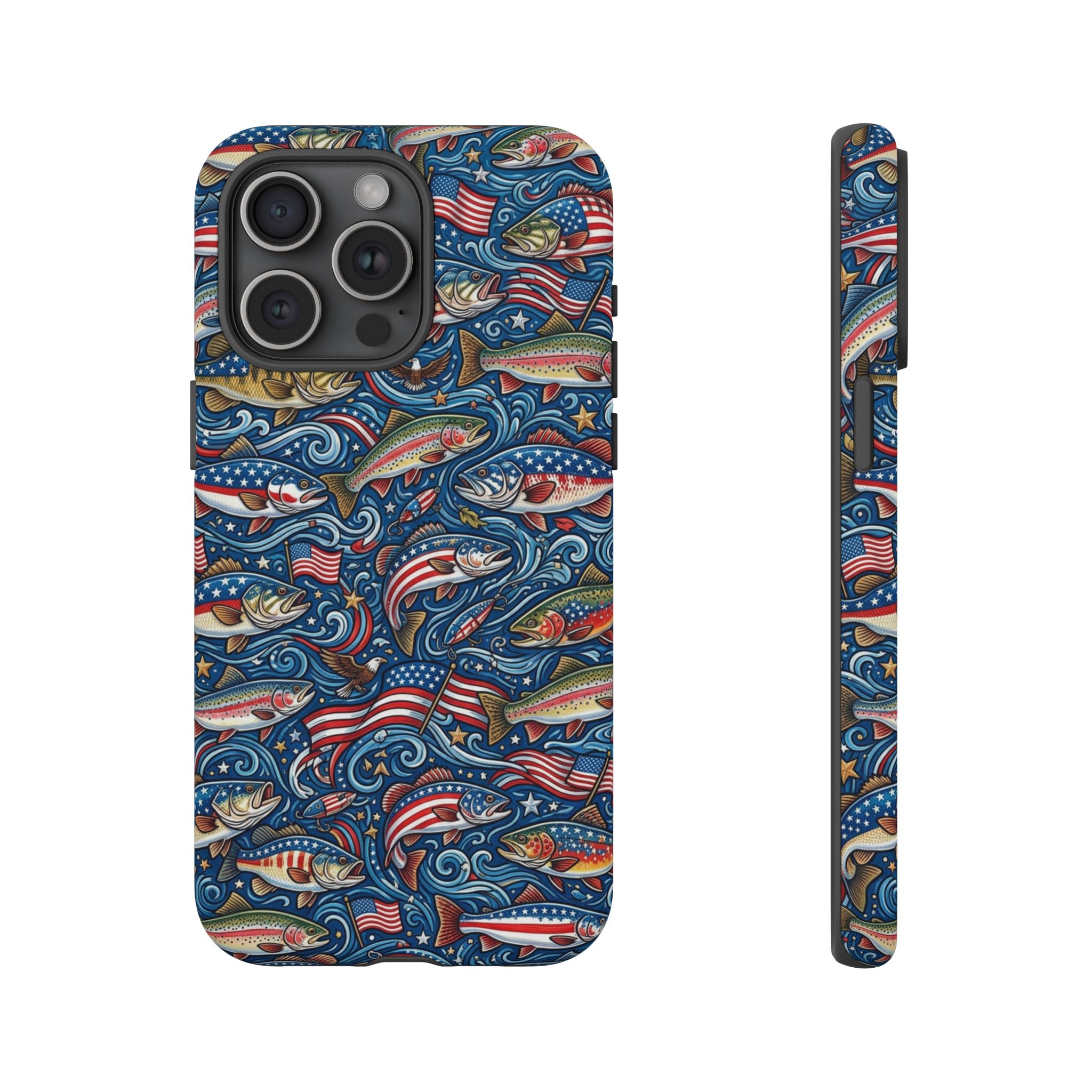 Patriotic Fishing Waters Phone Case Printify