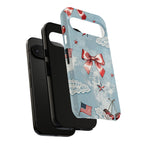 Americana Coquette Cherry Bow Phone Case Printify